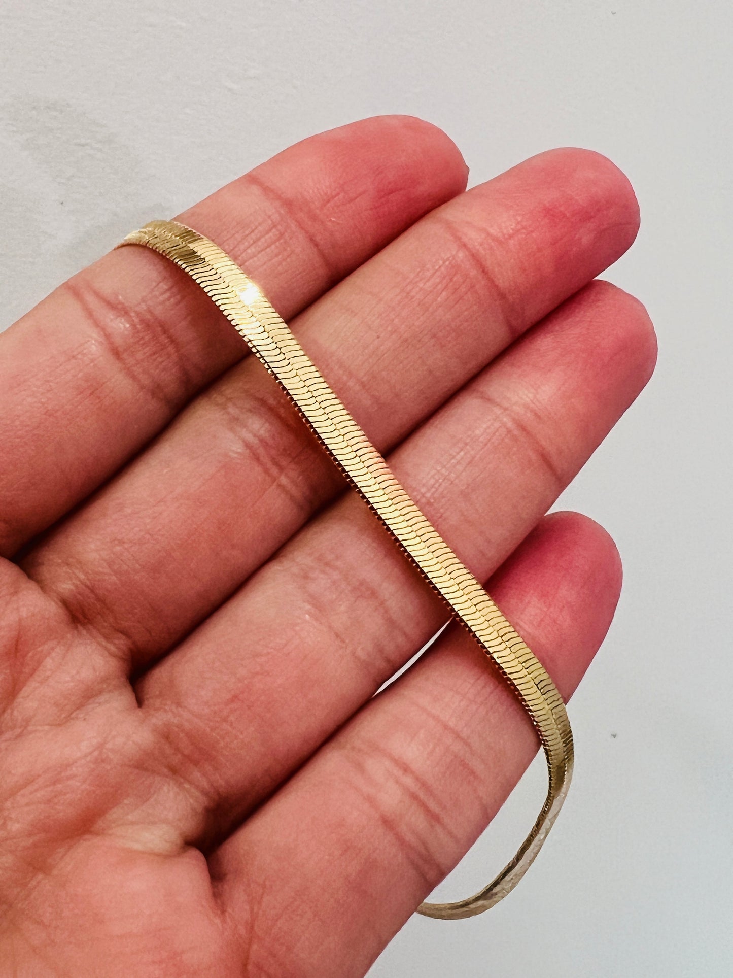 Gold Filled 4mm Herringbone Bracelet