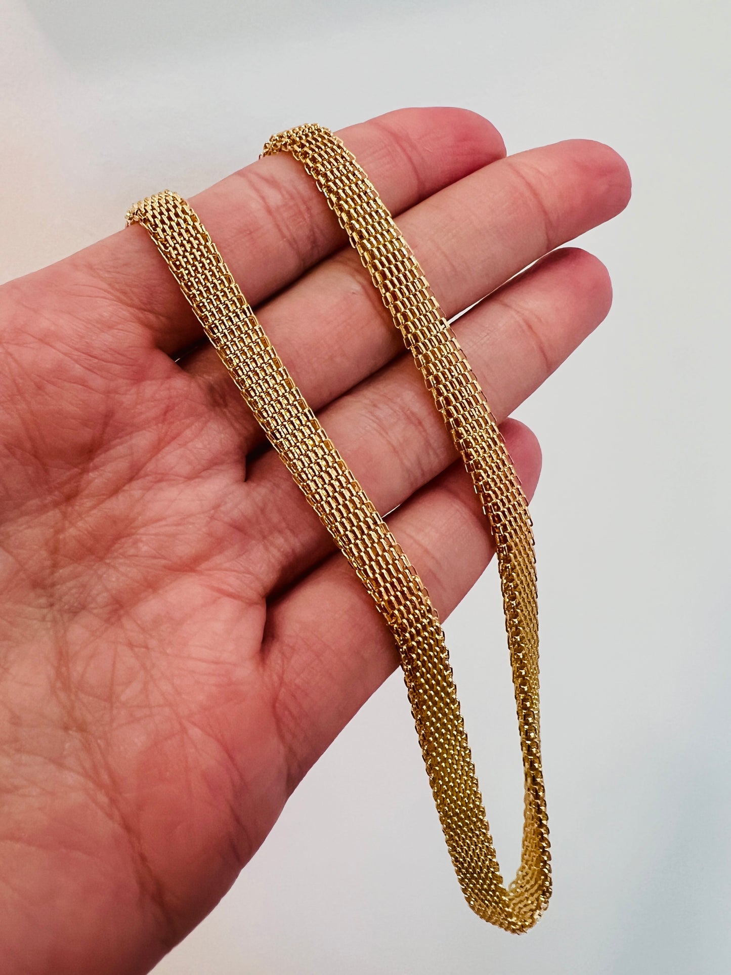 Gold Filled 6mm Mesh Necklace