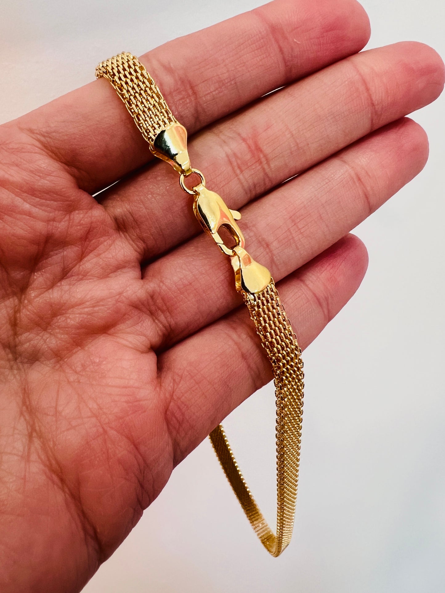 Gold Filled 6mm Mesh Necklace