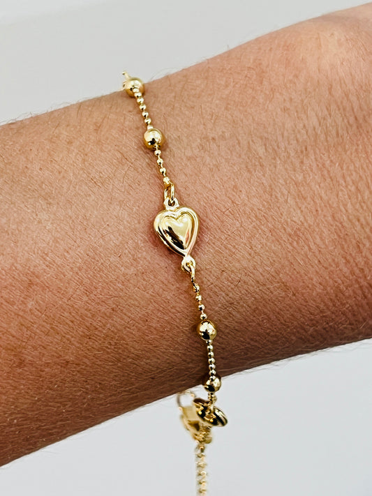 Gold Filled Heart Bracelet