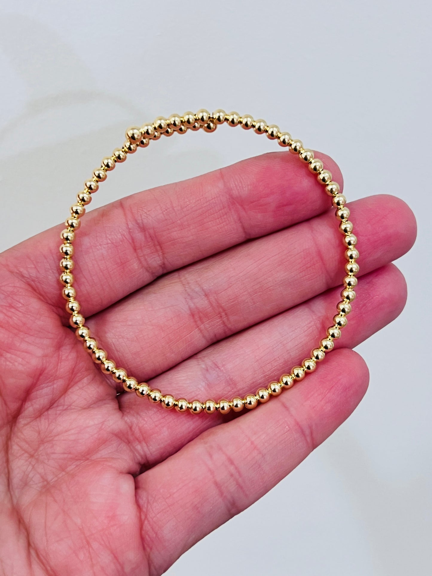 Gold Filled Beaded Bangle