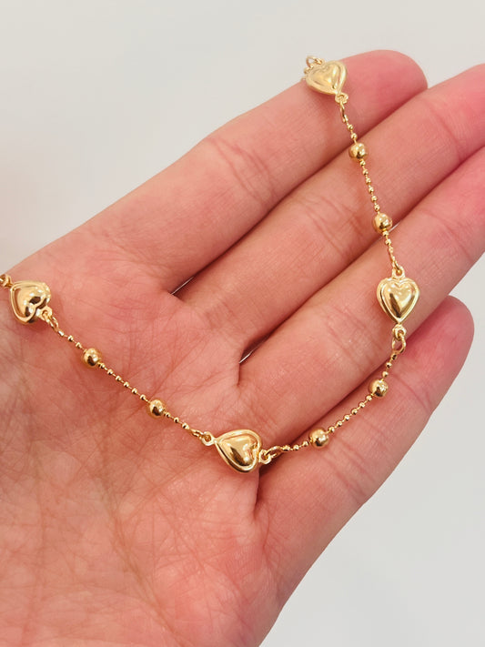 Gold Filled Heart Anklet