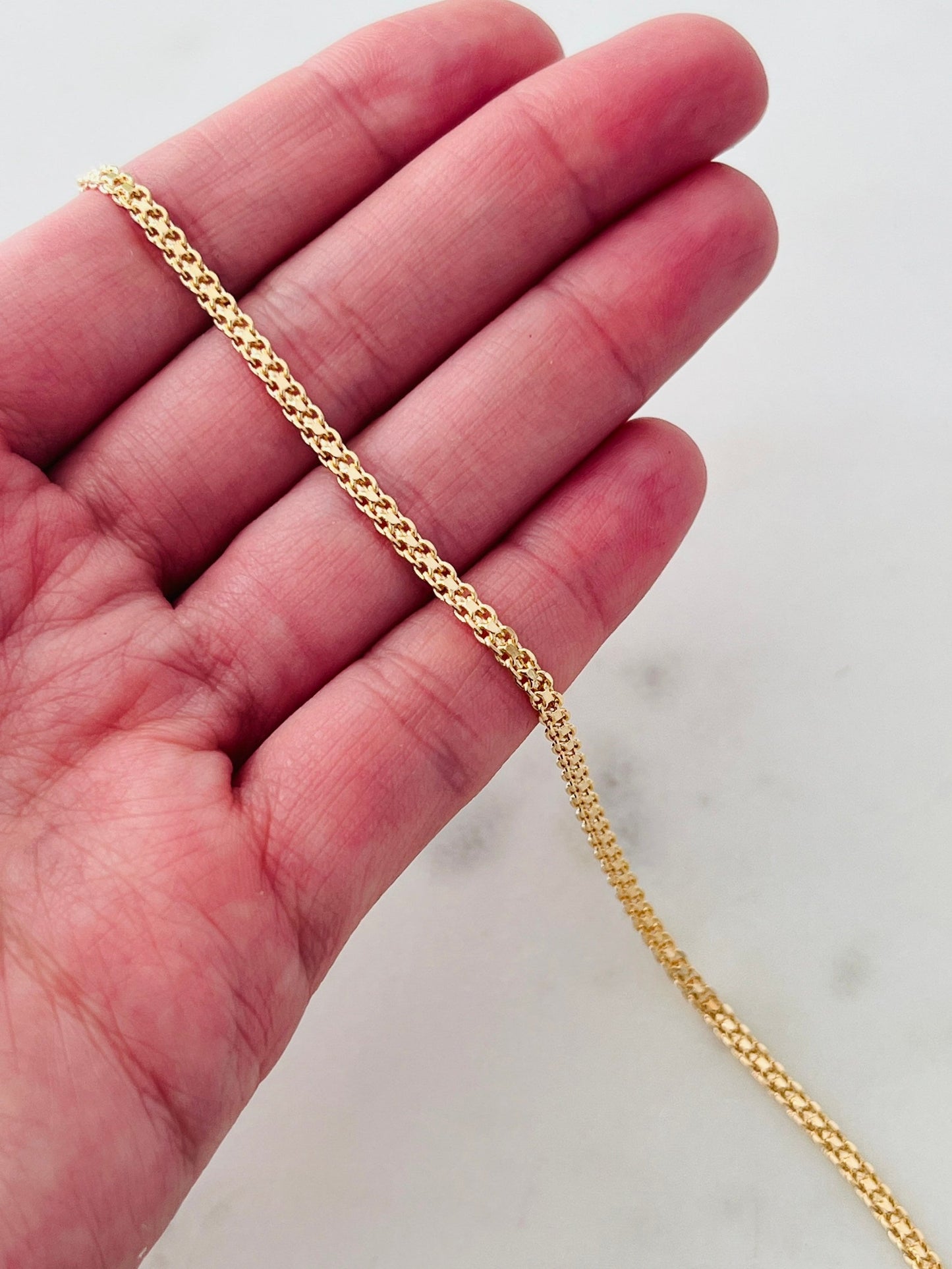 Gold Filled 2mm Mesh Anklet