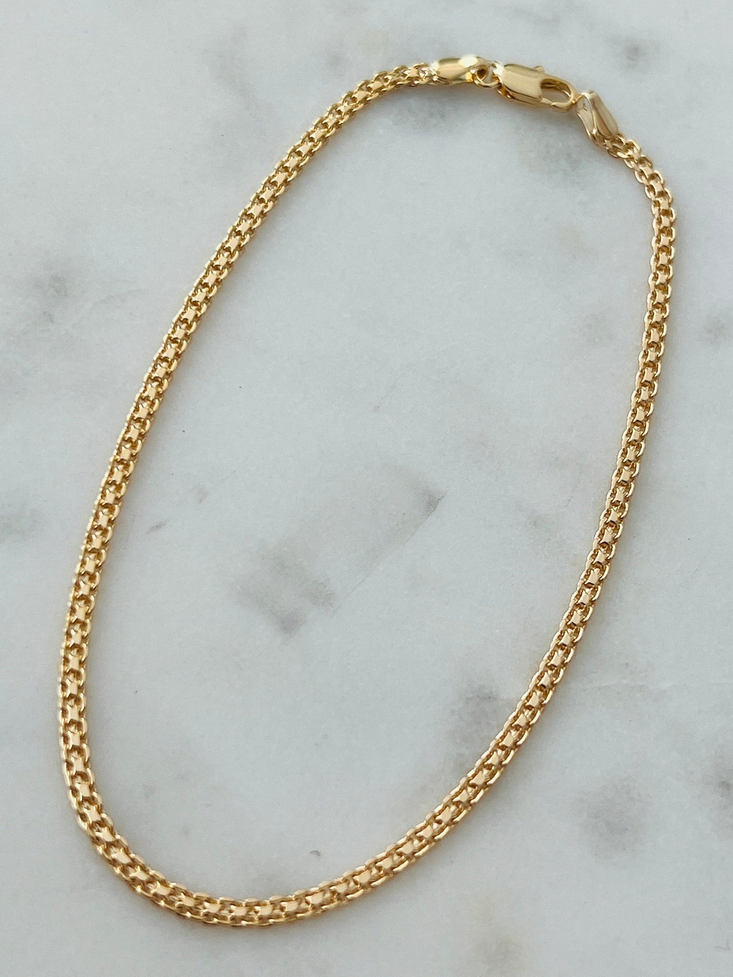 Gold Filled 2mm Mesh Anklet