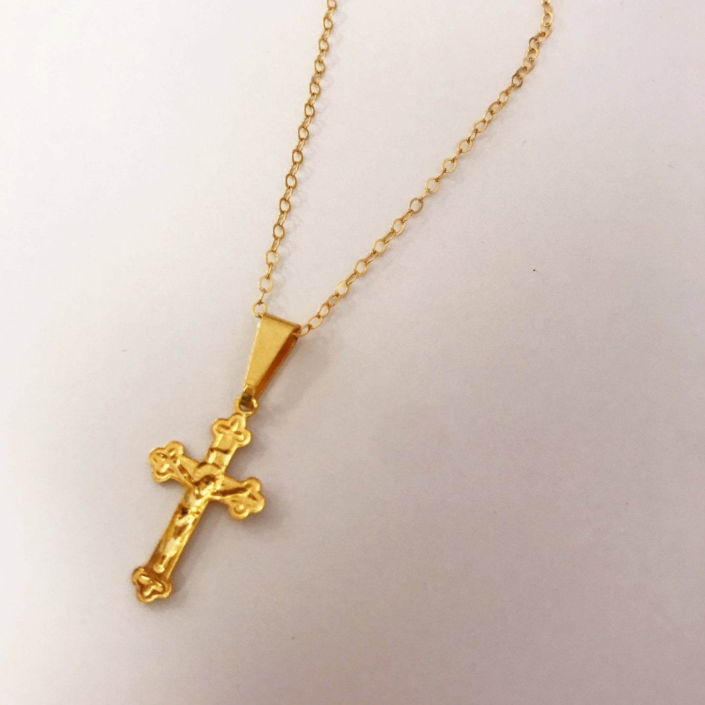 Gold Filled Mini Cross Necklace