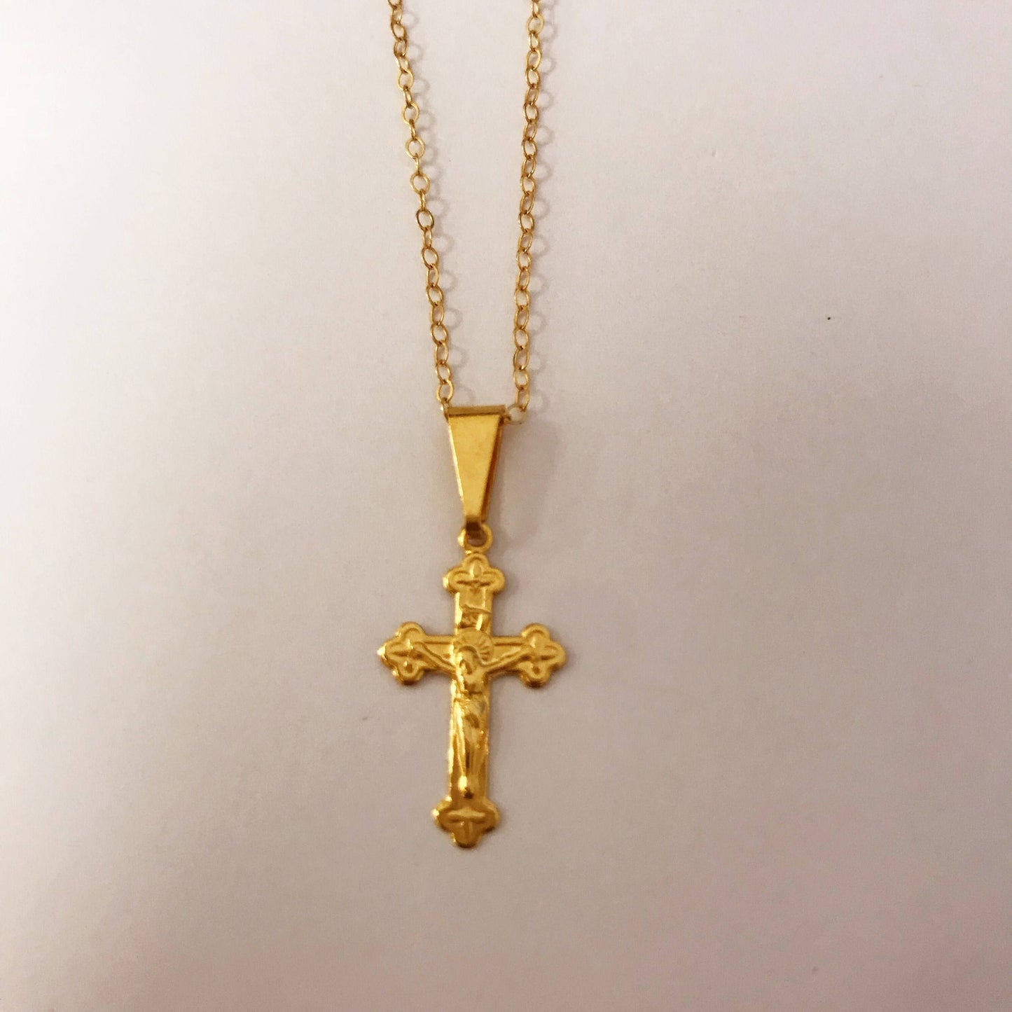 Gold Filled Mini Cross Necklace