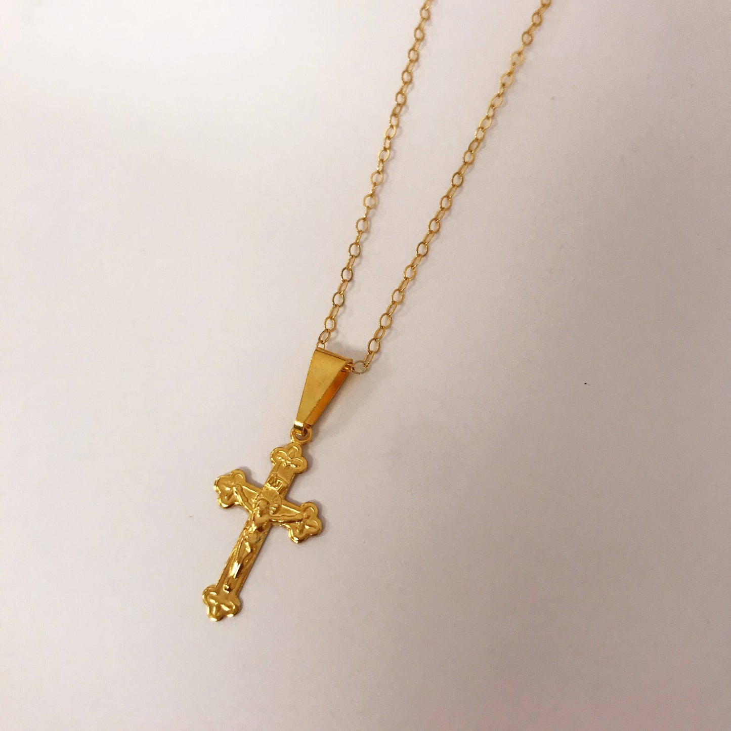 Gold Filled Mini Cross Necklace