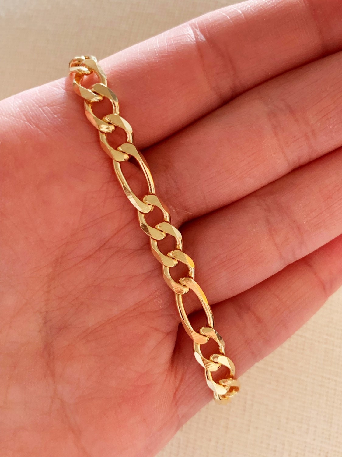 Gold Filled 6mm Figaro Bracelet