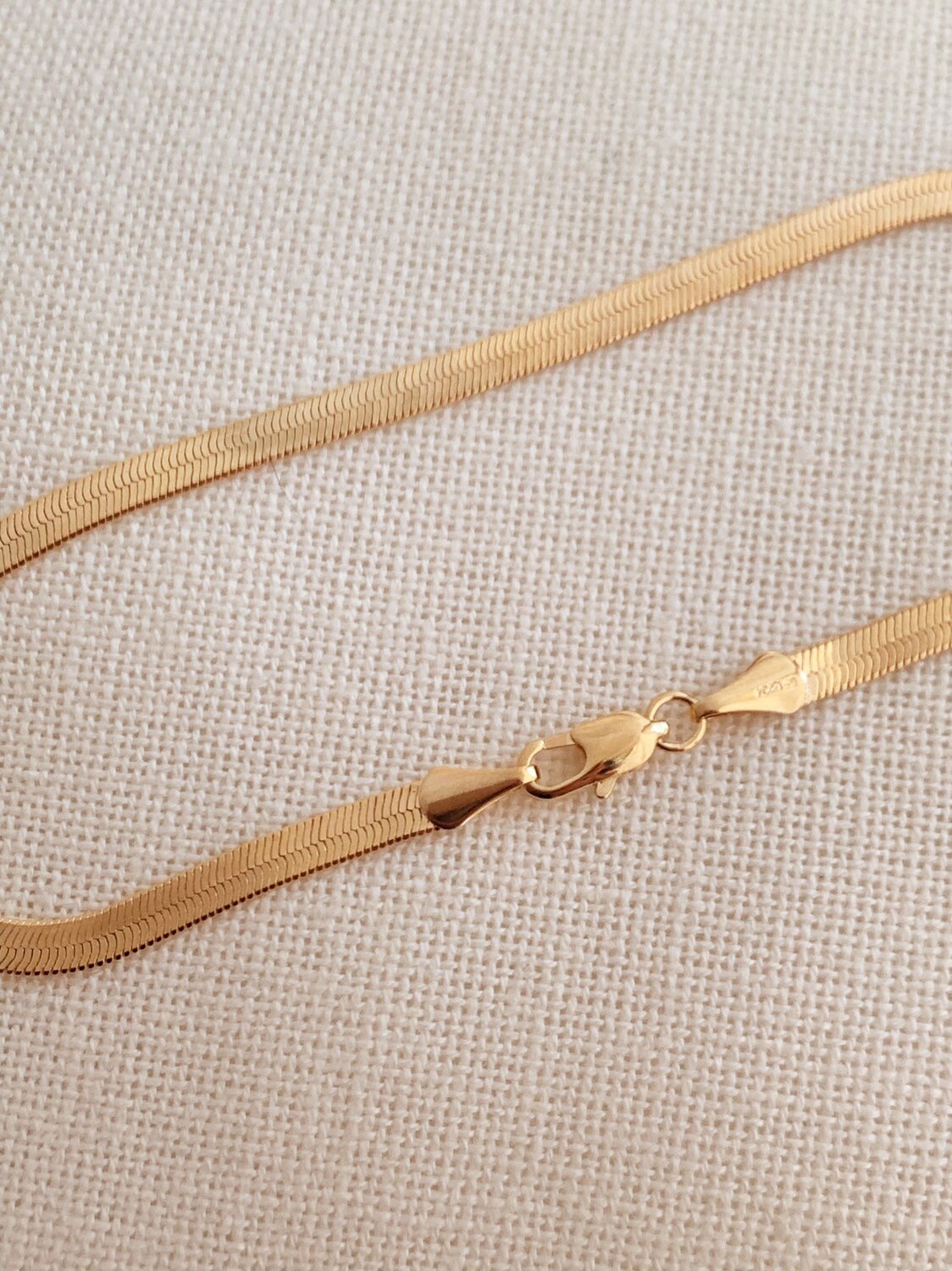 Gold Filled 4mm Herringbone Anklet