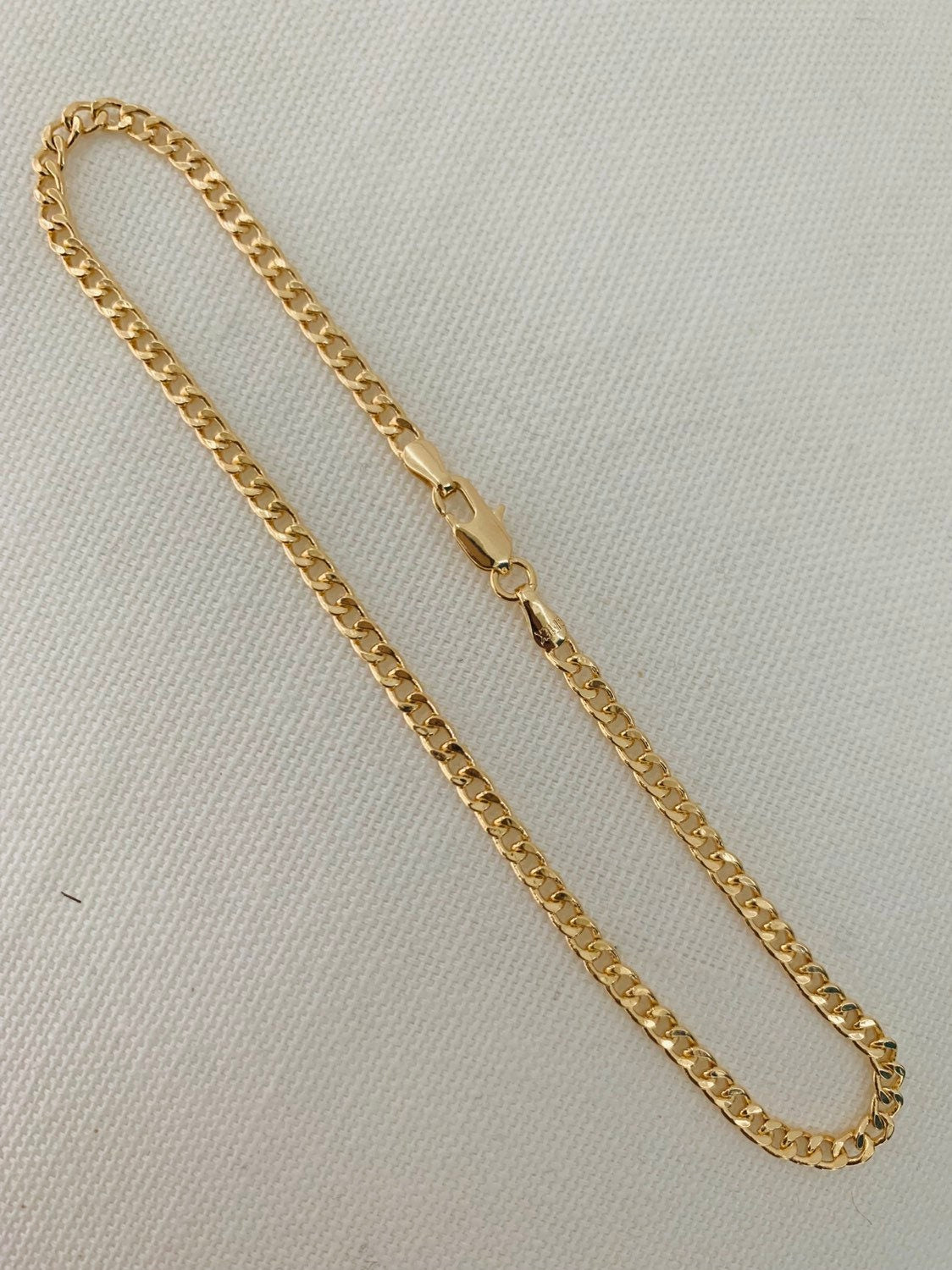 Gold Filled 3.5mm Curb Anklet