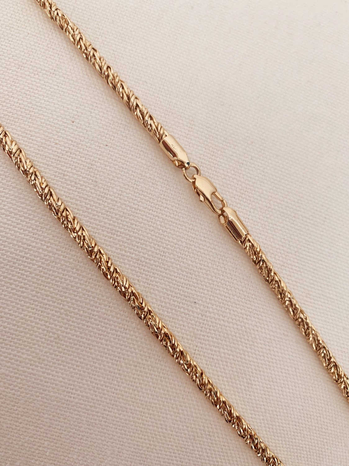 Gold Filled 4mm Wheat Necklace