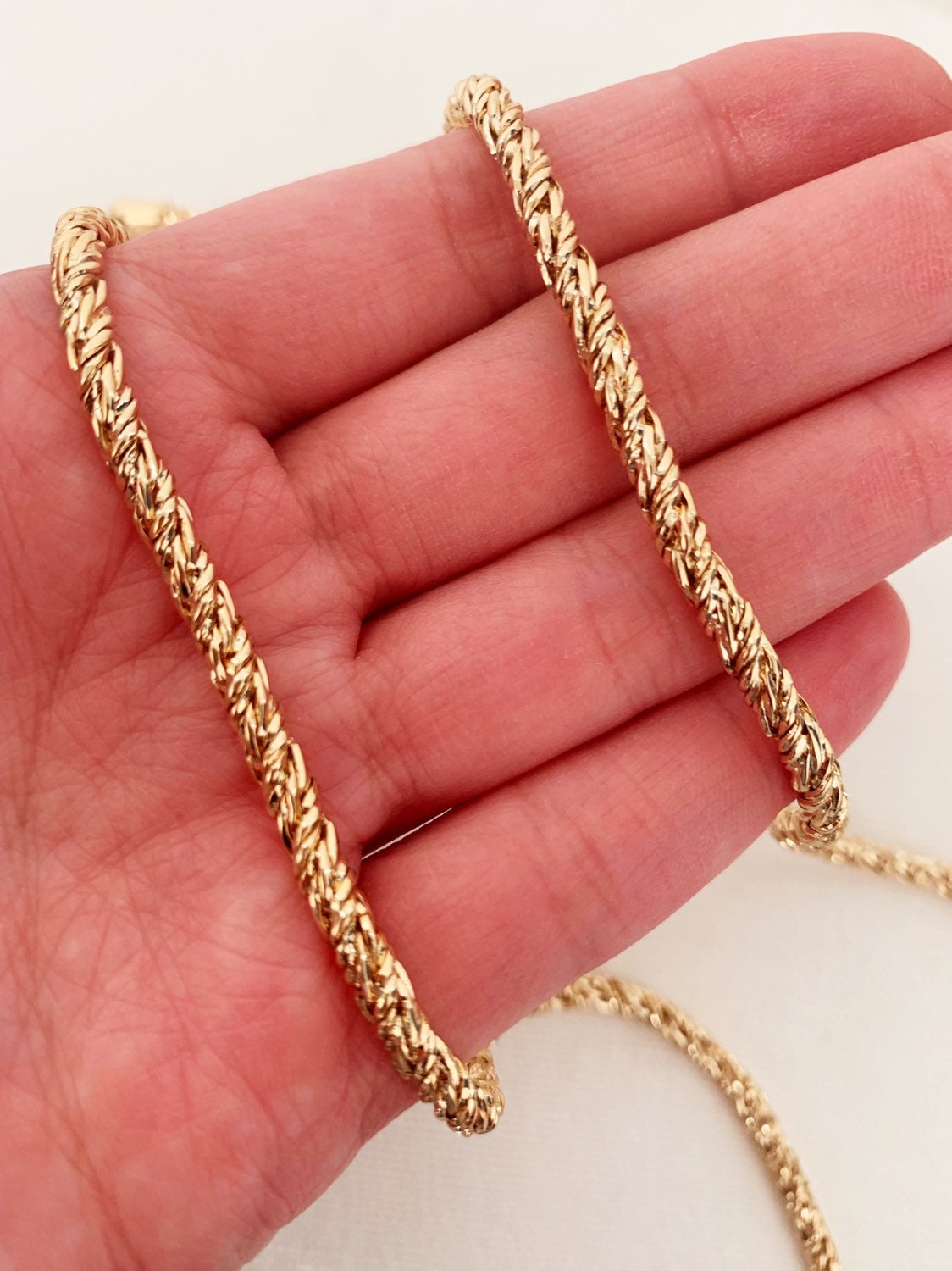 Gold Filled 4mm Wheat Necklace