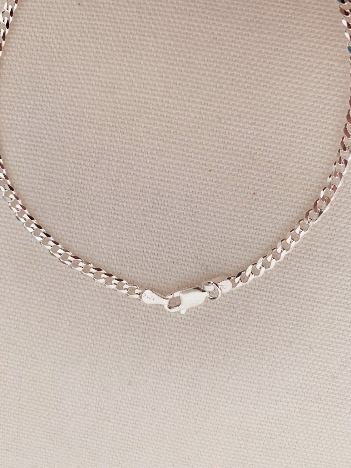 Sterling Silver 3.5mm Curb Anklet