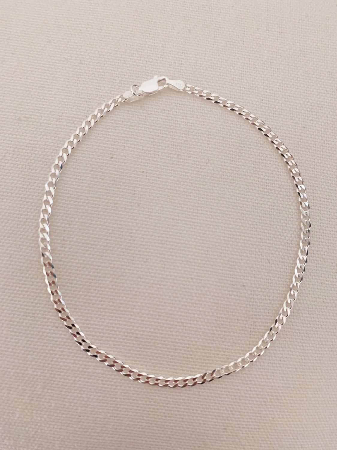 Sterling Silver 3.5mm Curb Anklet