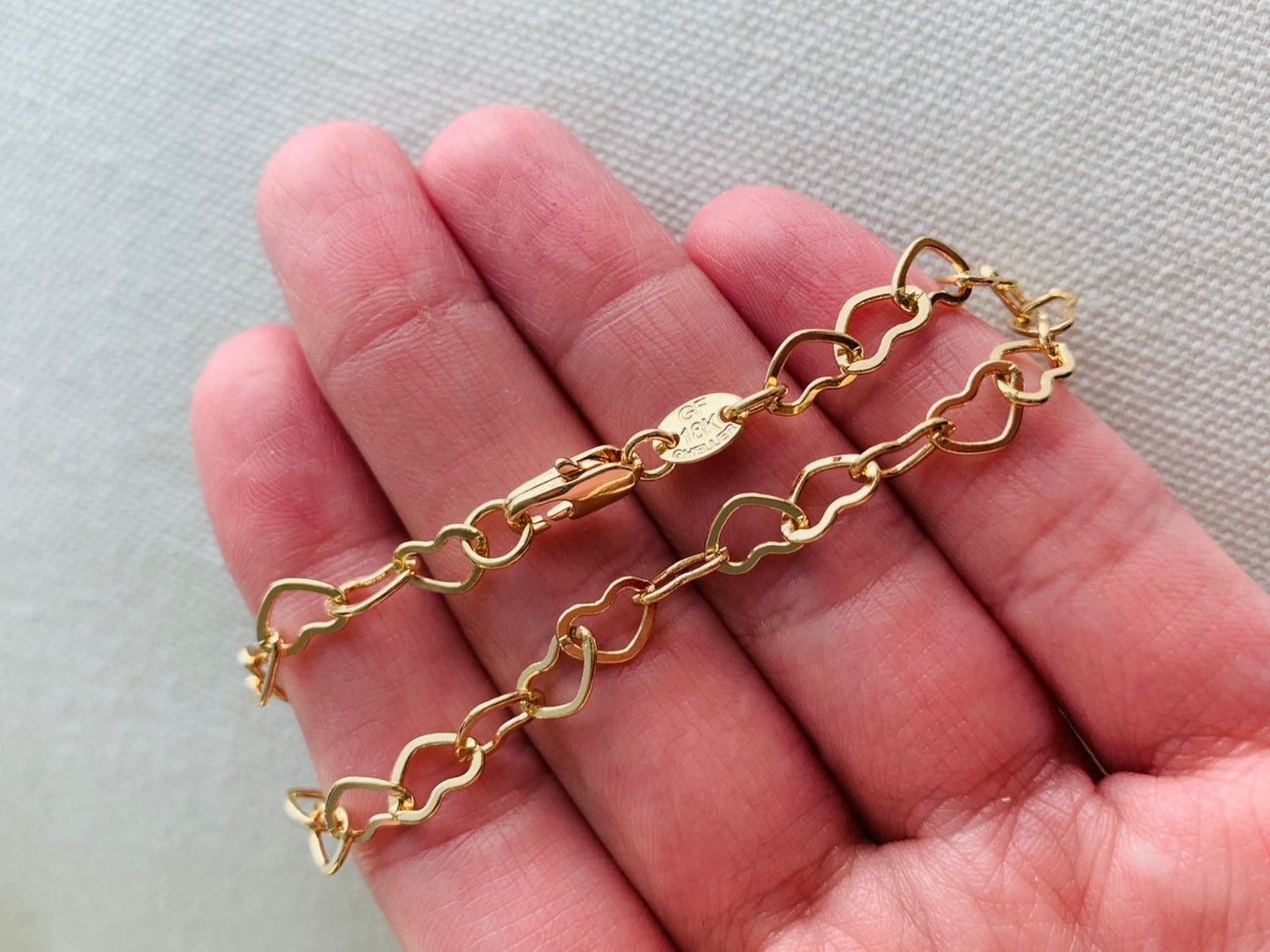 Gold Filled 6mm Heart Anklet