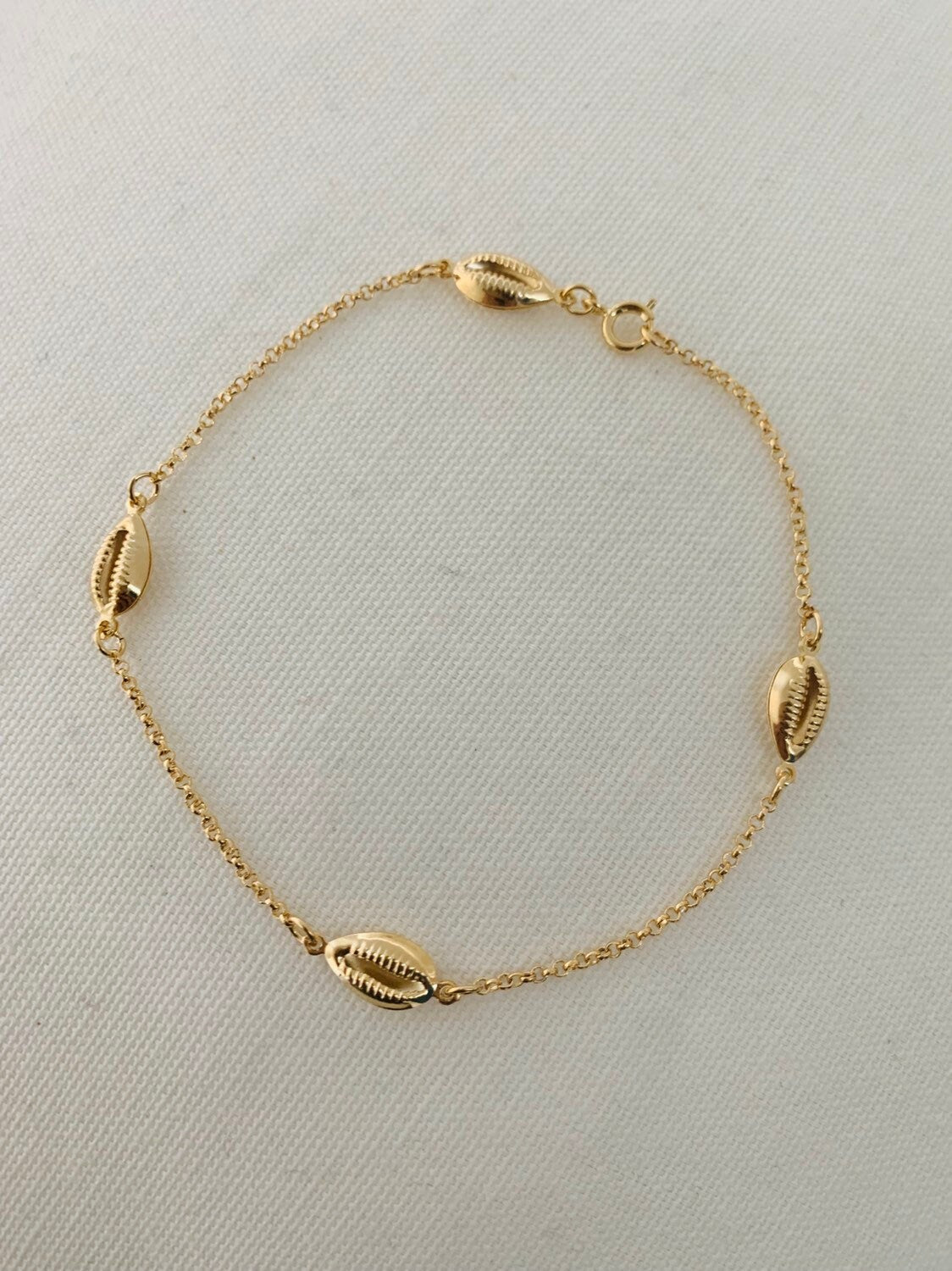 Gold Filled Puka Shell Bracelet