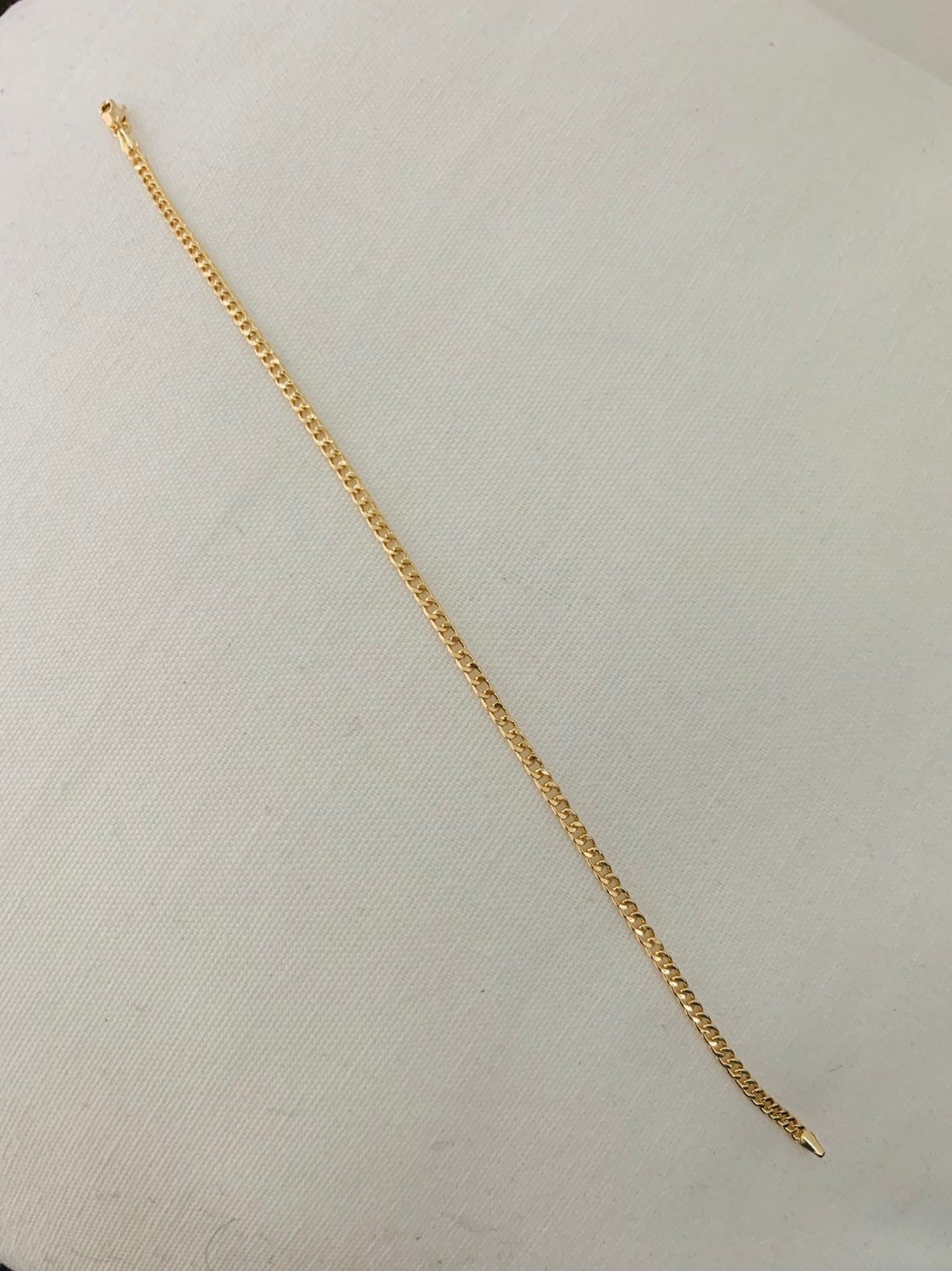 Gold Filled 3.5mm Curb Anklet