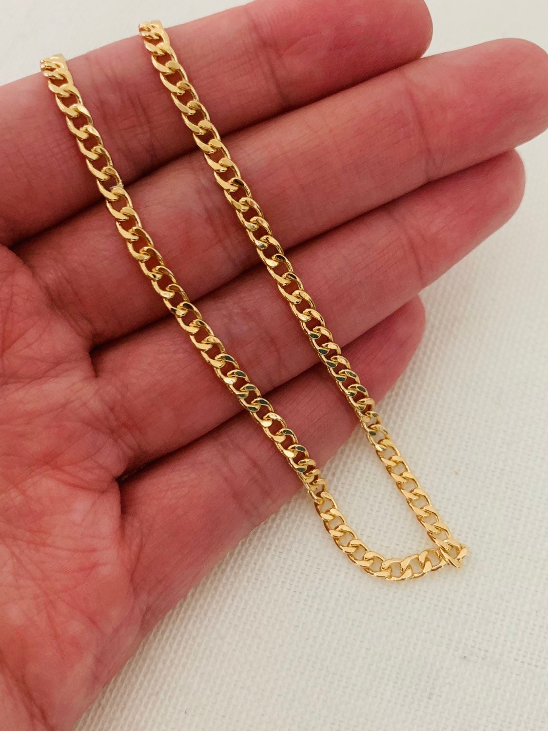 Gold Filled 3.5mm Curb Anklet