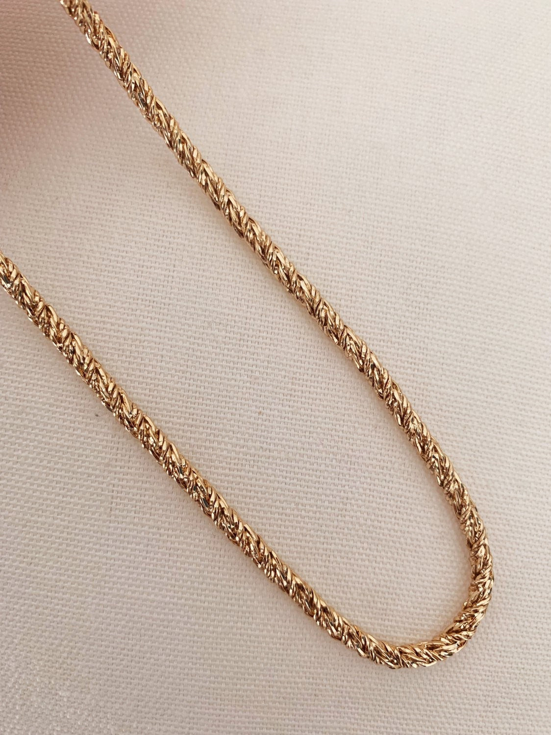 Gold Filled 4mm Wheat Necklace