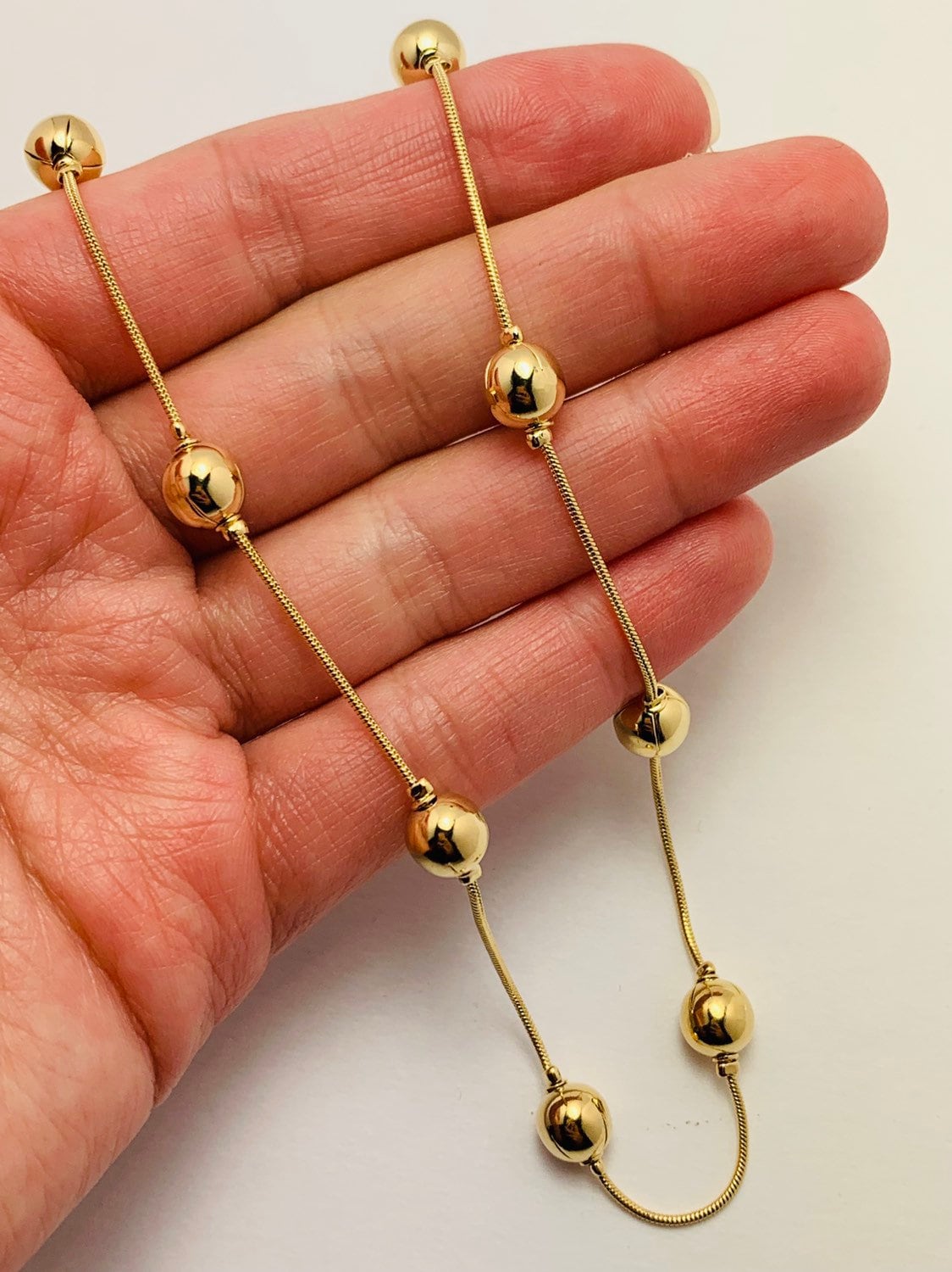 Gold Filled Snake Ball Necklace