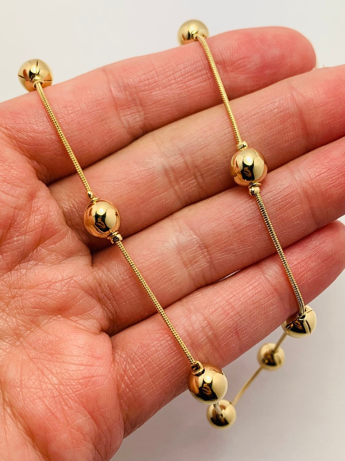 Gold Filled Snake Ball Necklace