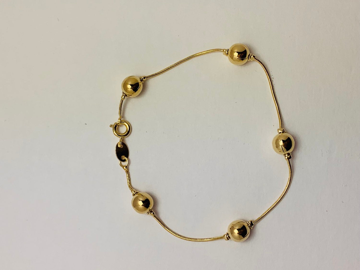 Gold Filled Snake Ball Bracelet