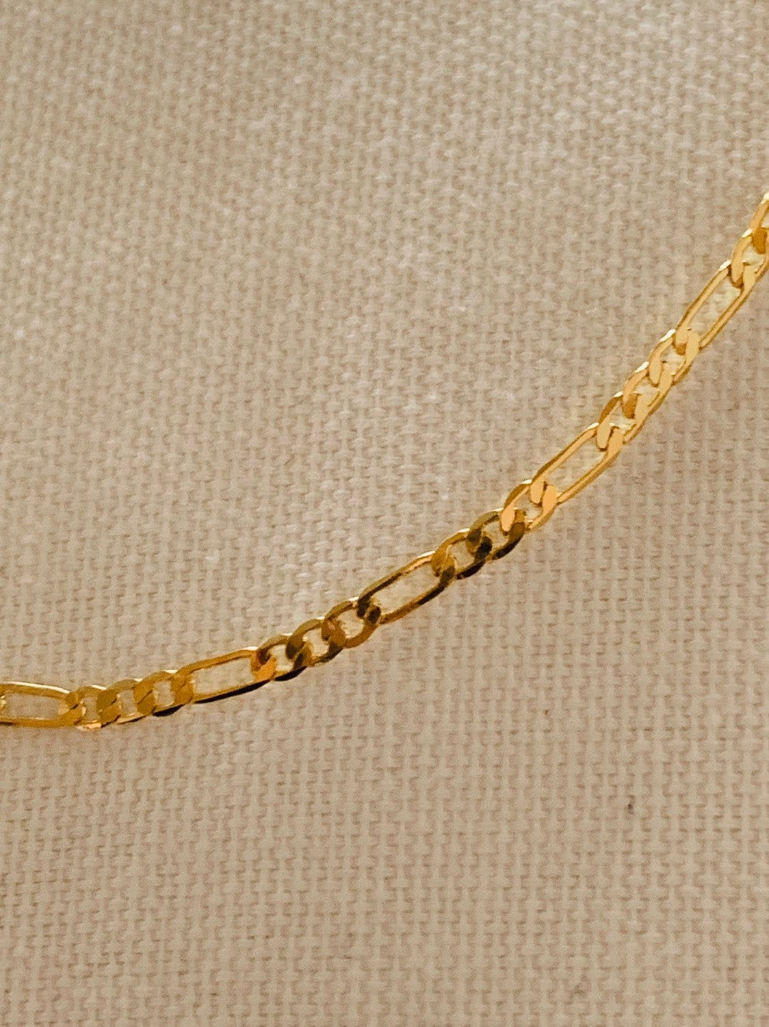 Gold Filled 3mm Flat Figaro Anklet