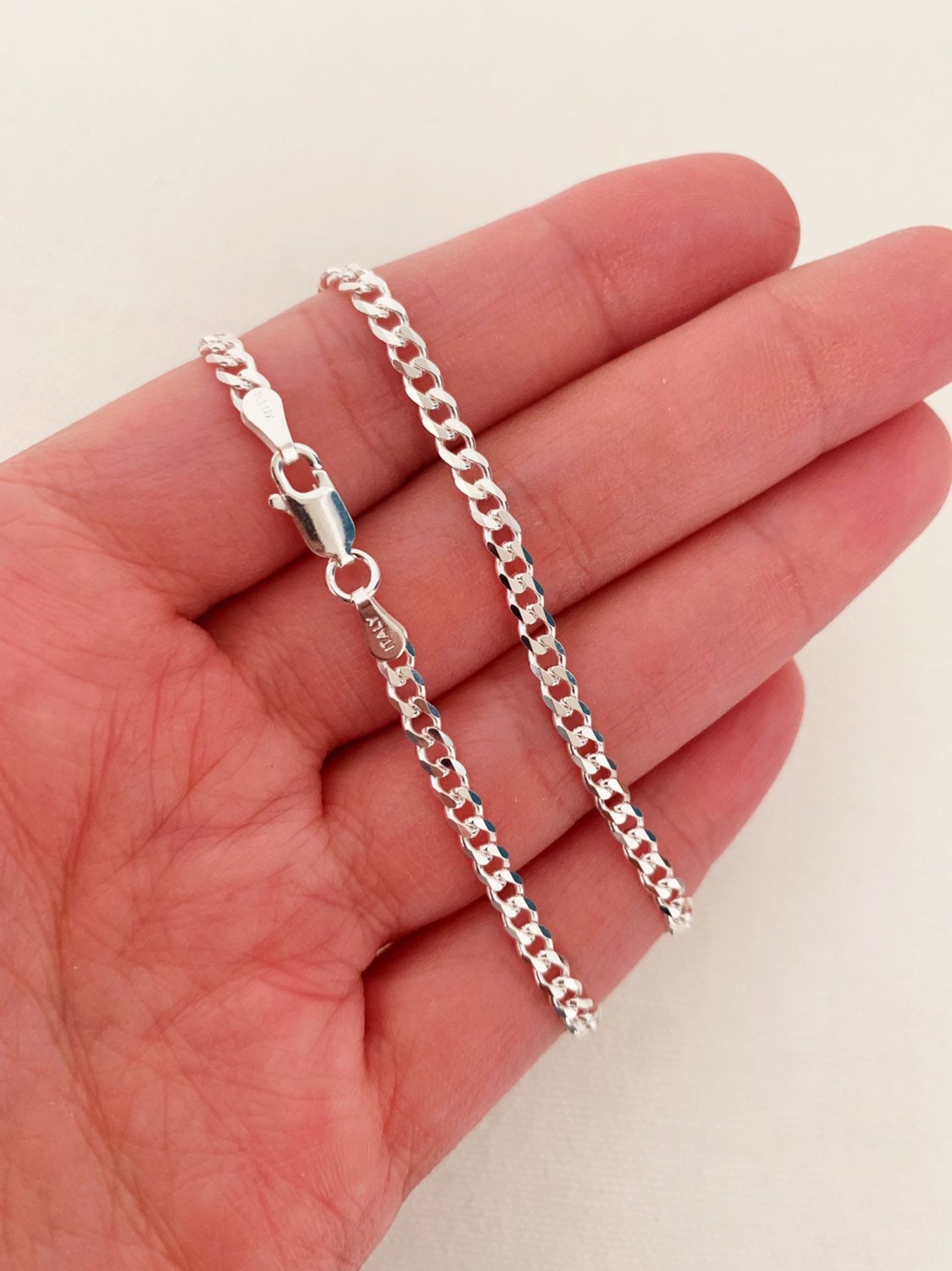 Sterling Silver 3.5mm Curb Anklet