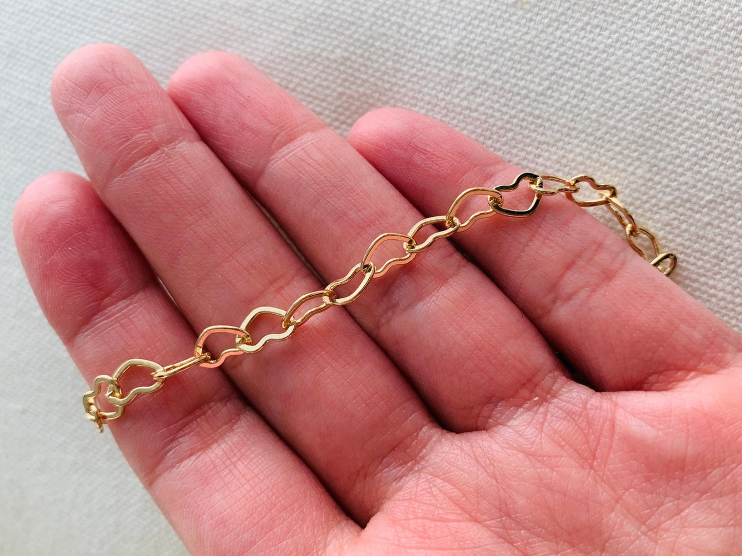 Gold Filled 6mm Heart Anklet