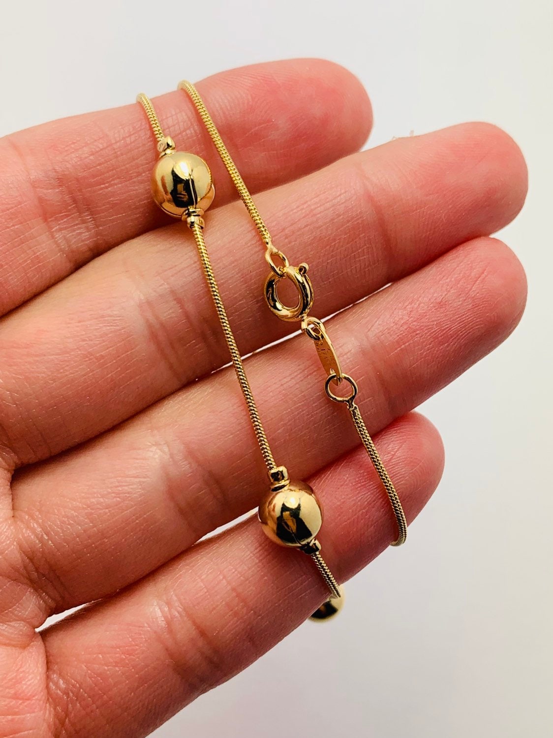 Gold Filled Snake Ball Necklace