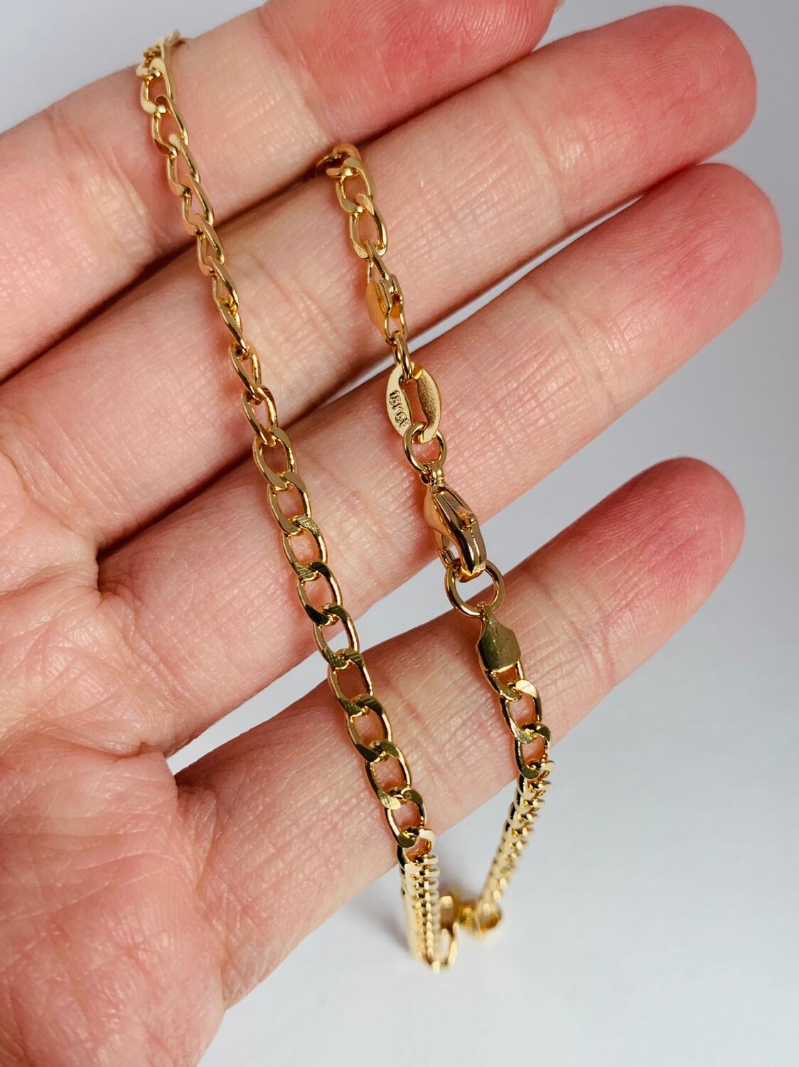 Gold Filled Curb Chain Anklet, Gold Layering Anklet, Gold Chain Anklet, Curb Chain Anklet 18kt, Dainty Chain Bracelet, Anklets