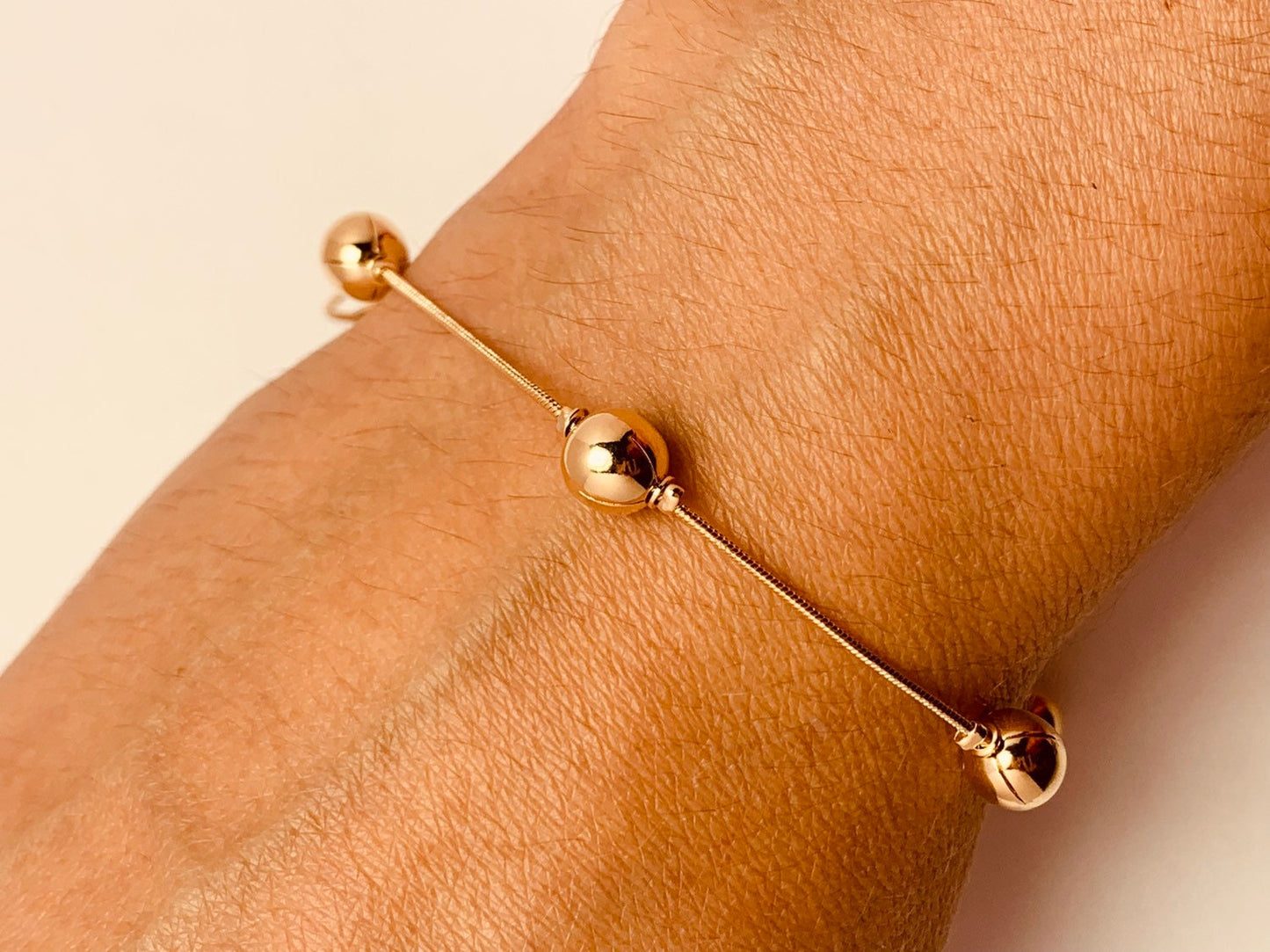 Gold Filled Snake Ball Bracelet