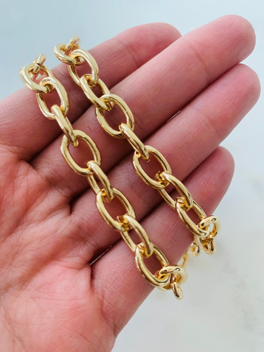 Gold Filled 8mm Hollow Cable Necklace