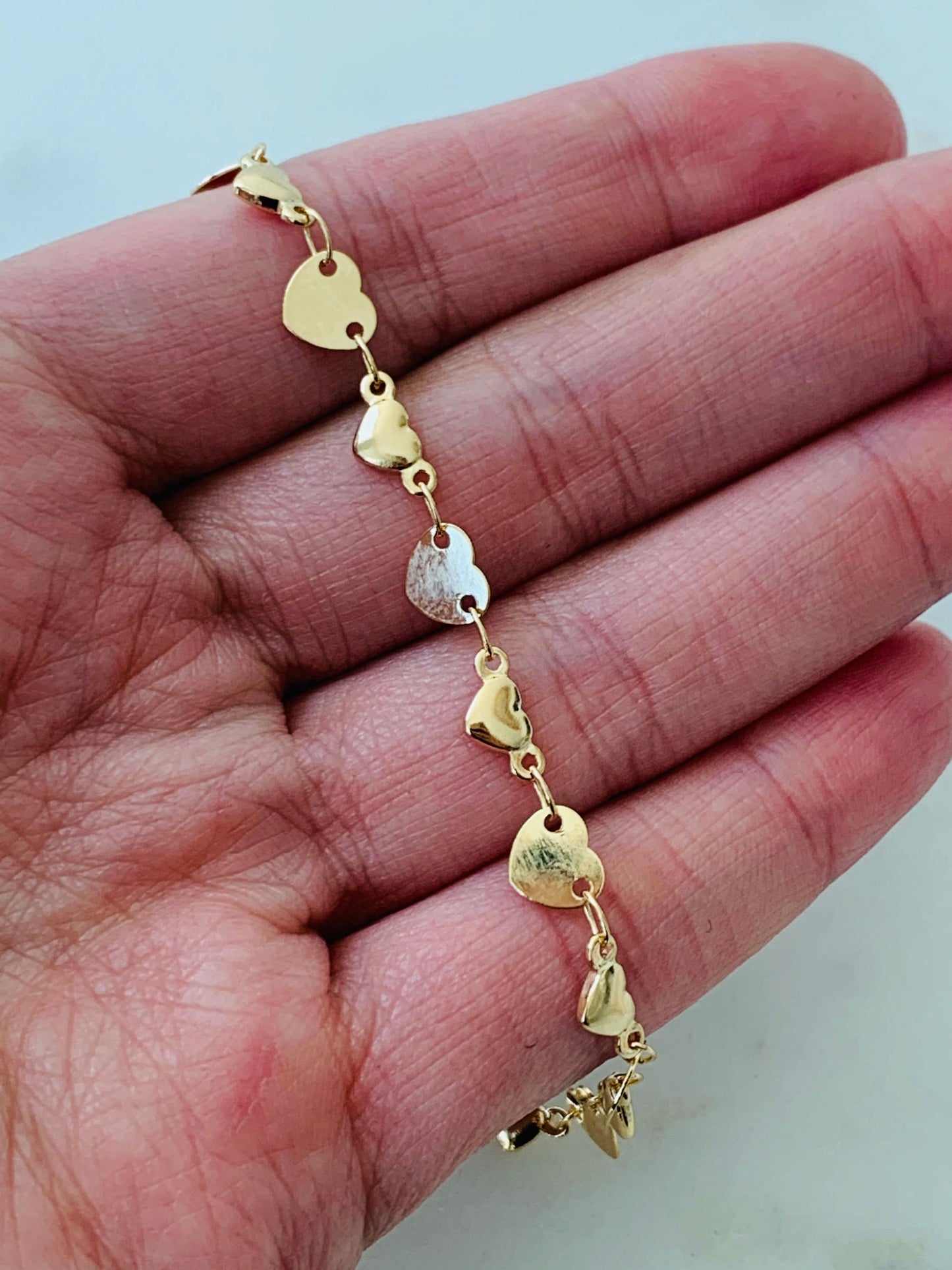 Gold Filled 6mm Heart Anklet