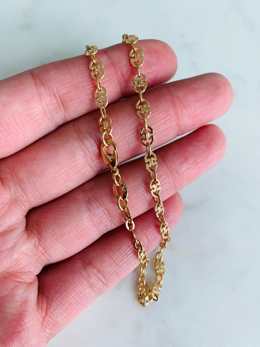 Gold Filled Link Chain Anklet