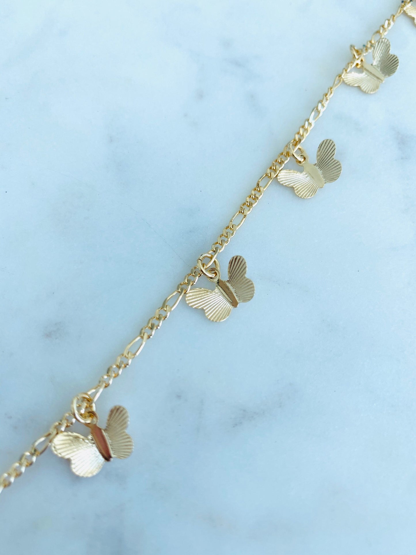 Gold Filled Butterfly Anklet