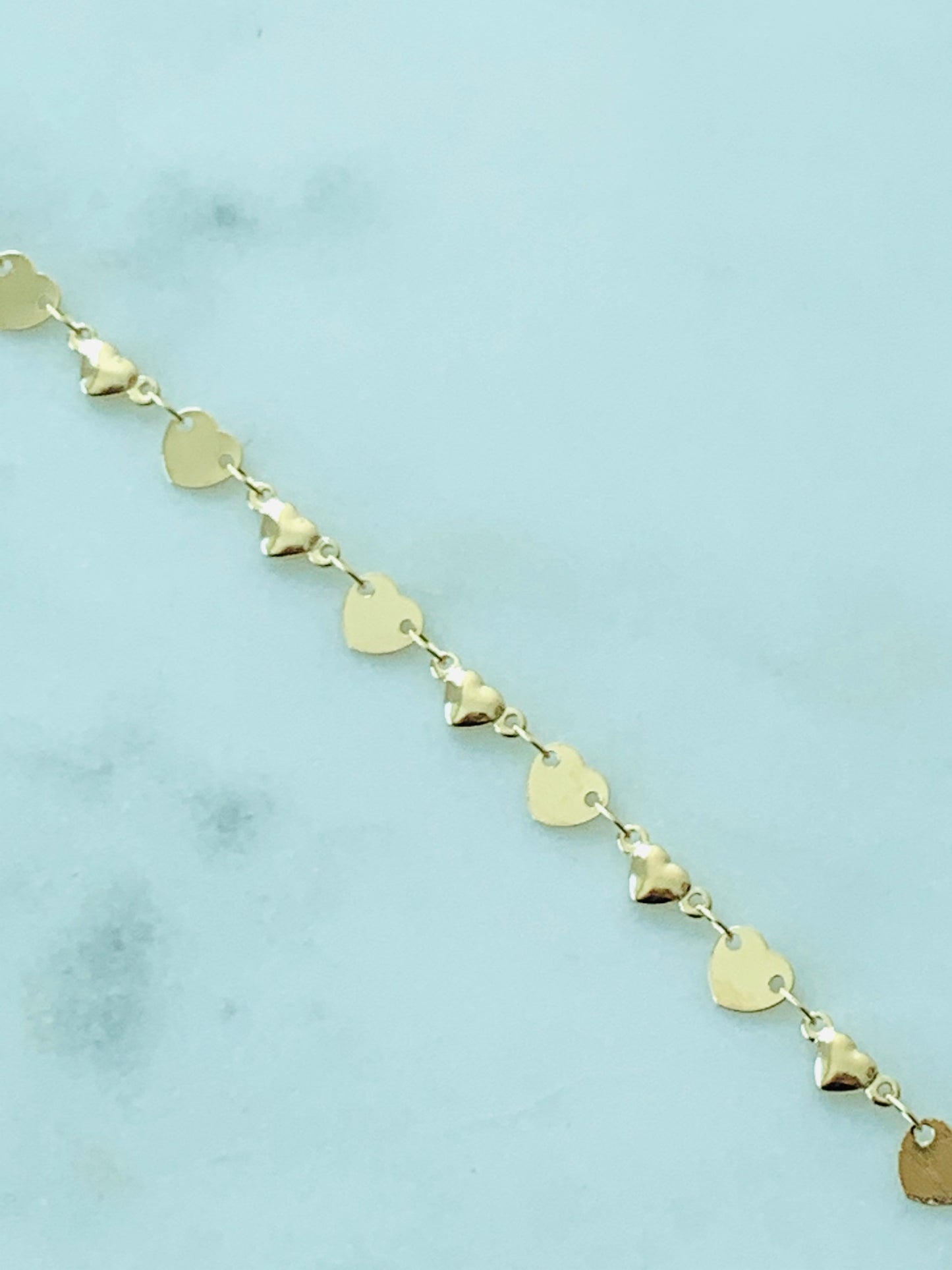 Gold Filled 6mm Heart Anklet