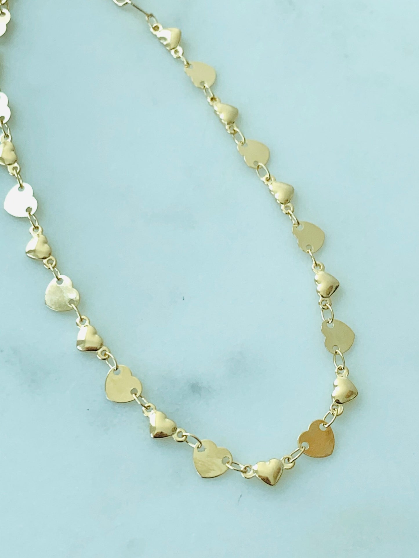 Gold Filled 6mm Heart Anklet