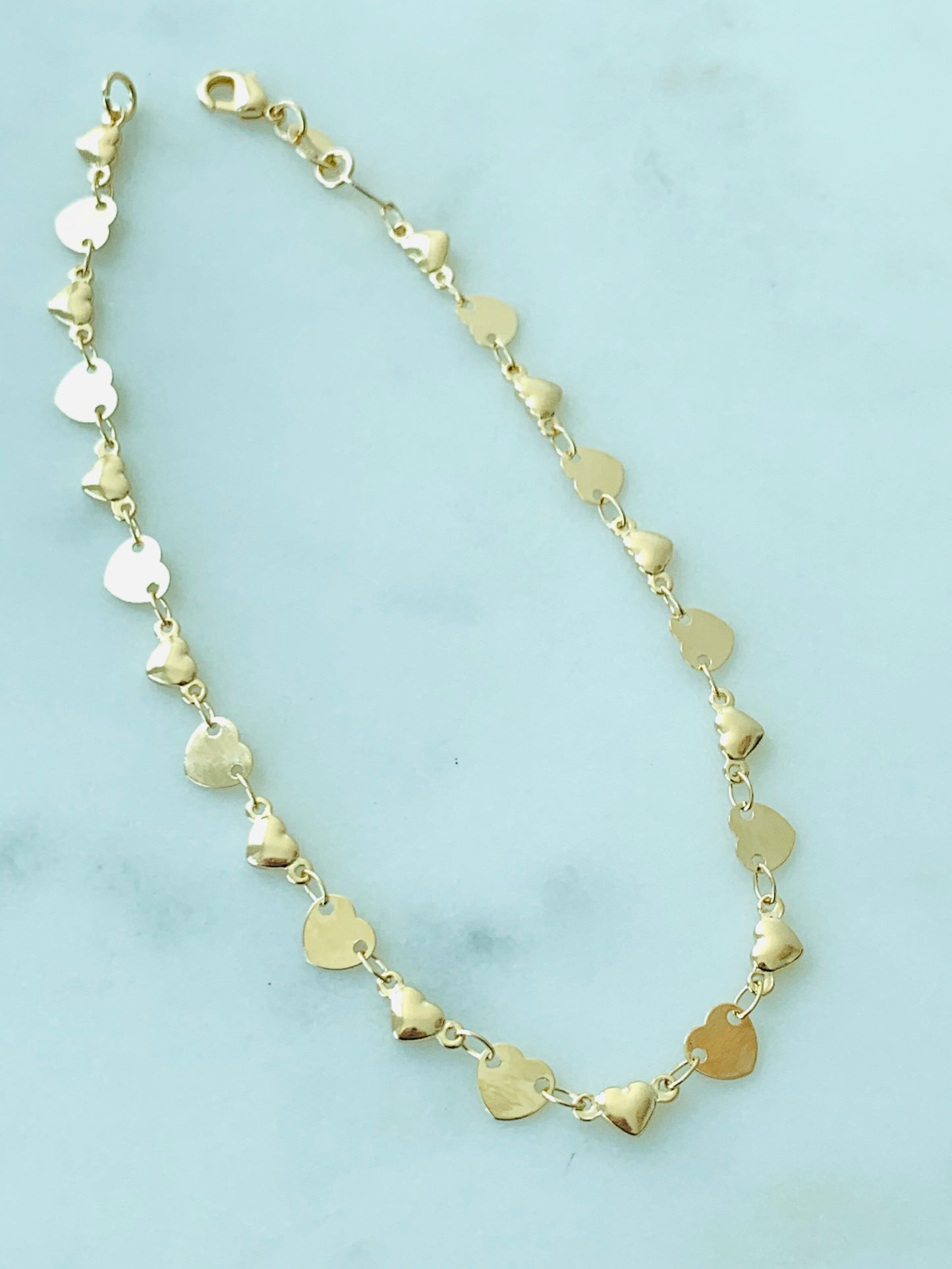 Gold Filled 6mm Heart Anklet