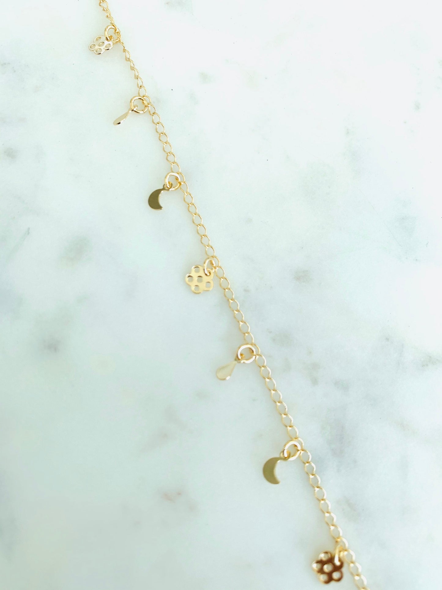 Gold Filled Multi Charm Anklet