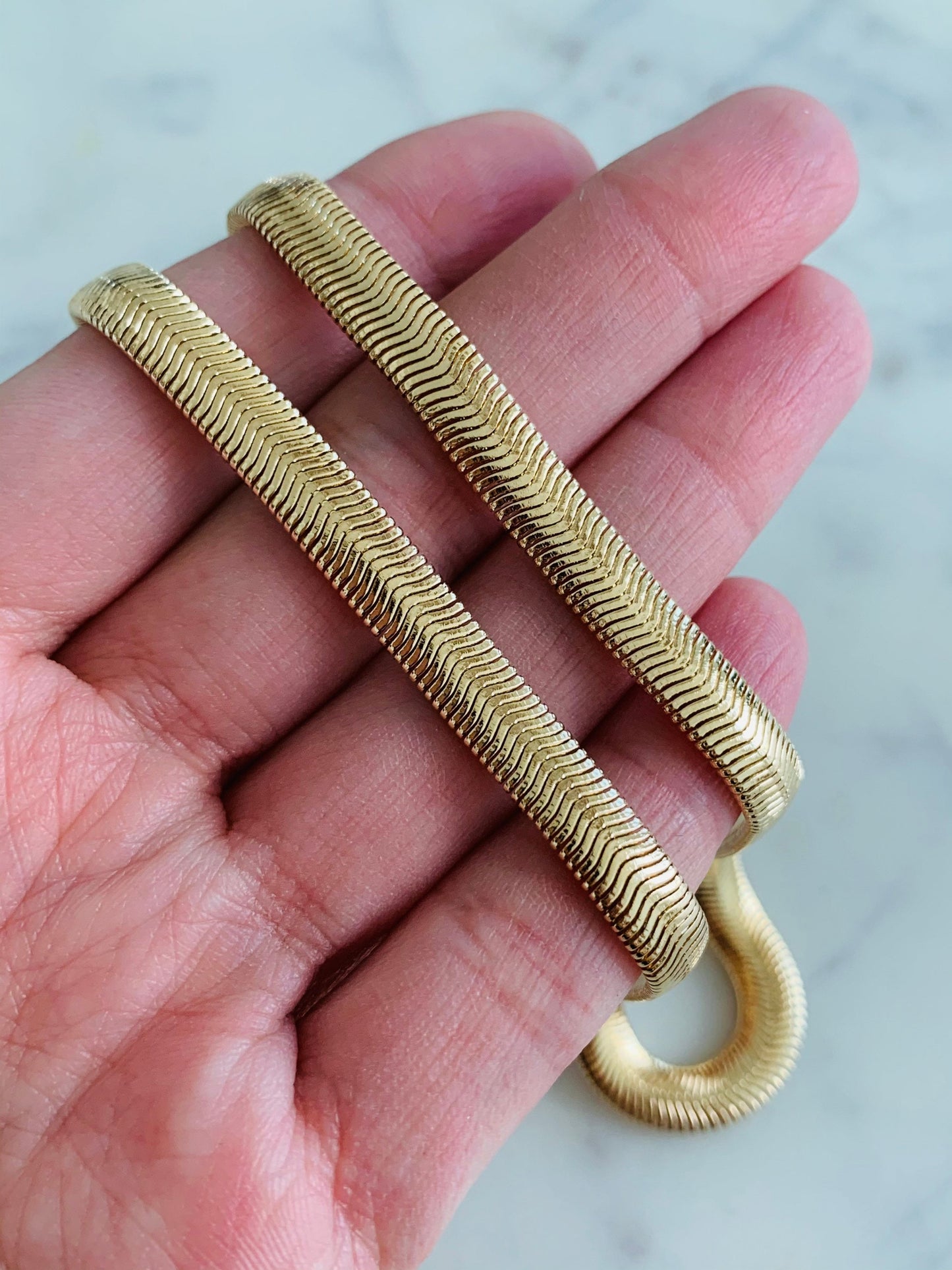 Gold Filled 6mm Magic Herringbone Necklace