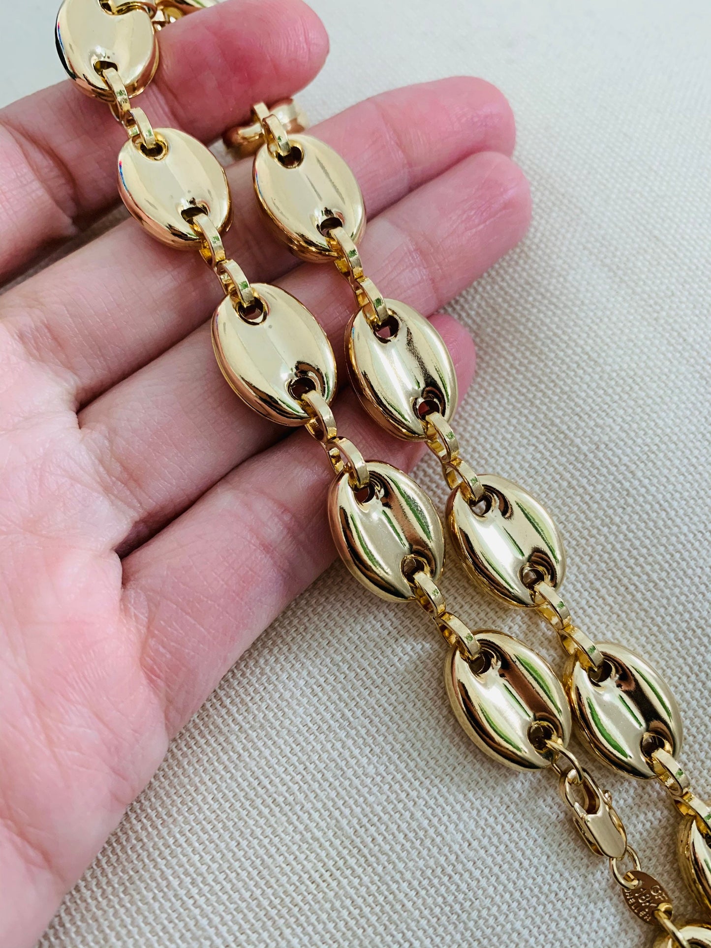 Gold Filled 12mm Puff Necklace