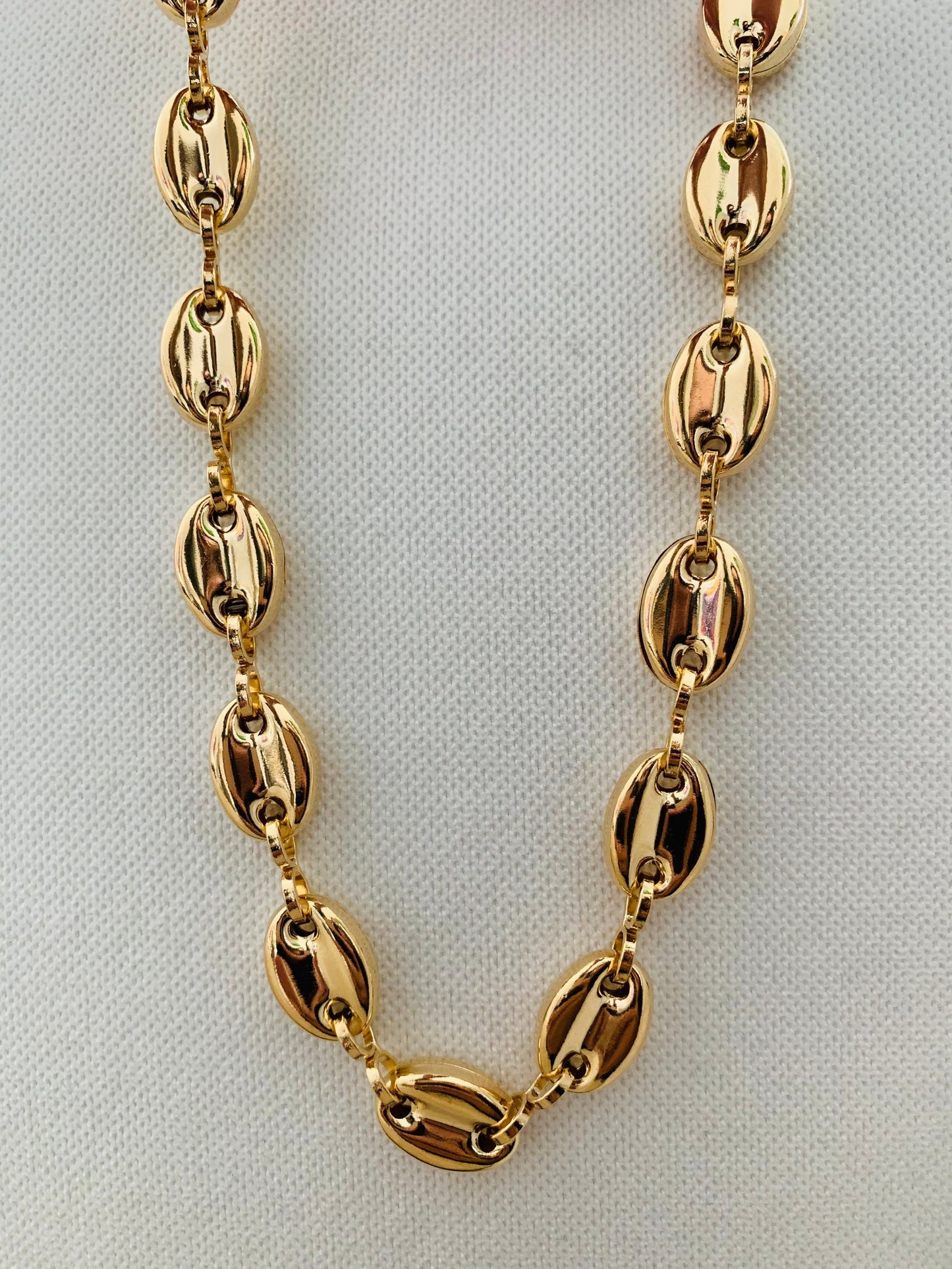 Gold Filled 12mm Puff Necklace