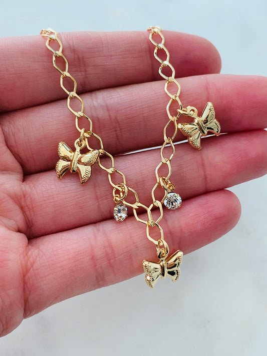 Gold Filled Bow Anklet