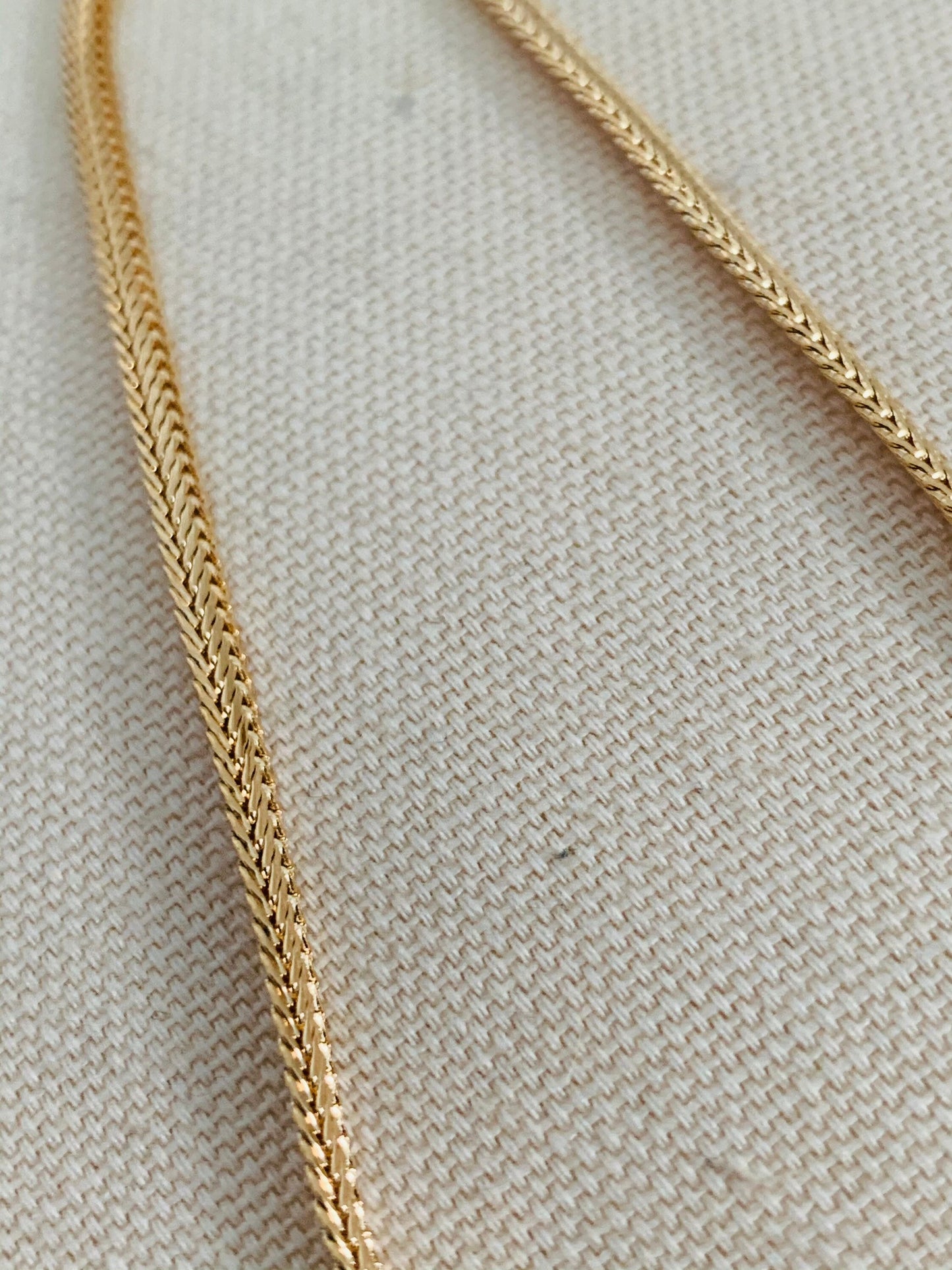 Gold Filled 3mm Textured Herringbone Anklet