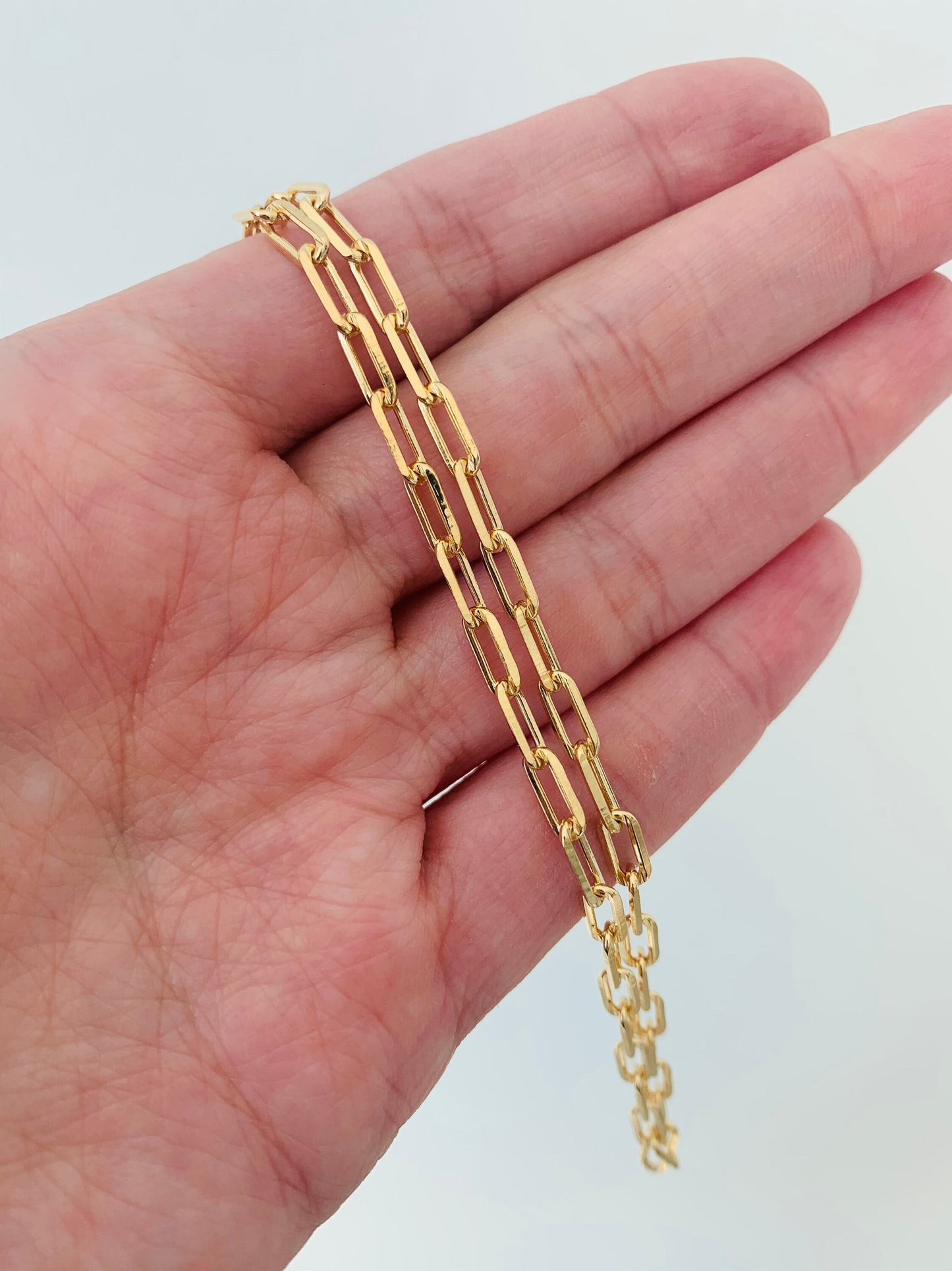 Gold Filled 3.5mm Paperclip Chain