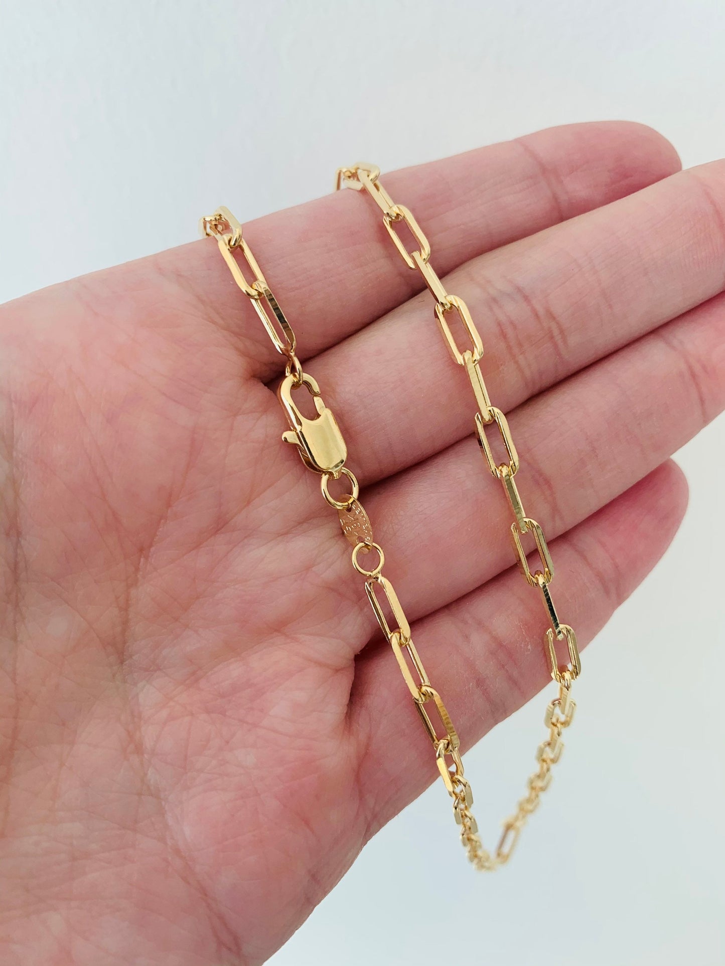 Gold Filled 3.5mm Paperclip Chain