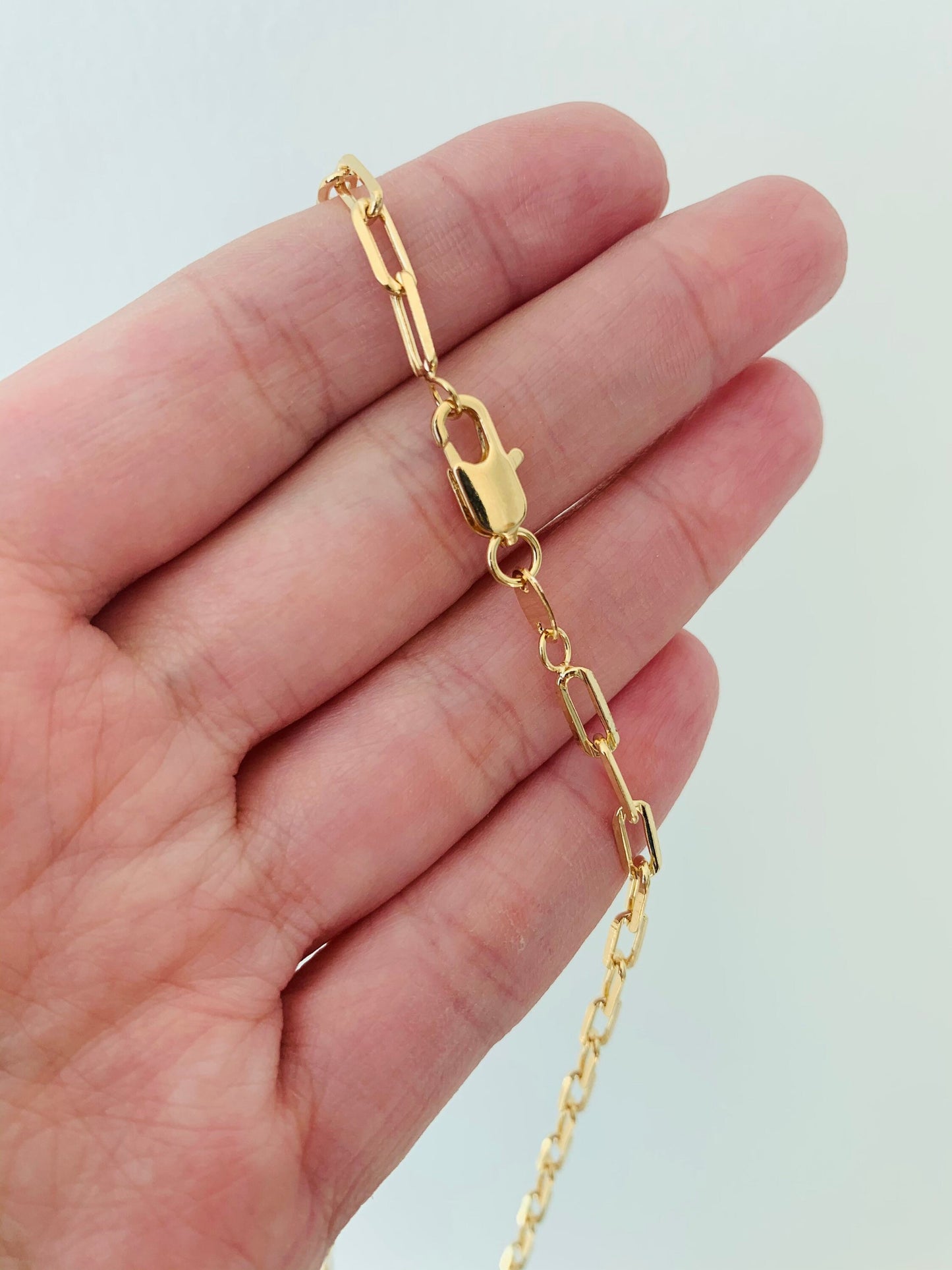 Gold Filled 3.5mm Paperclip Chain