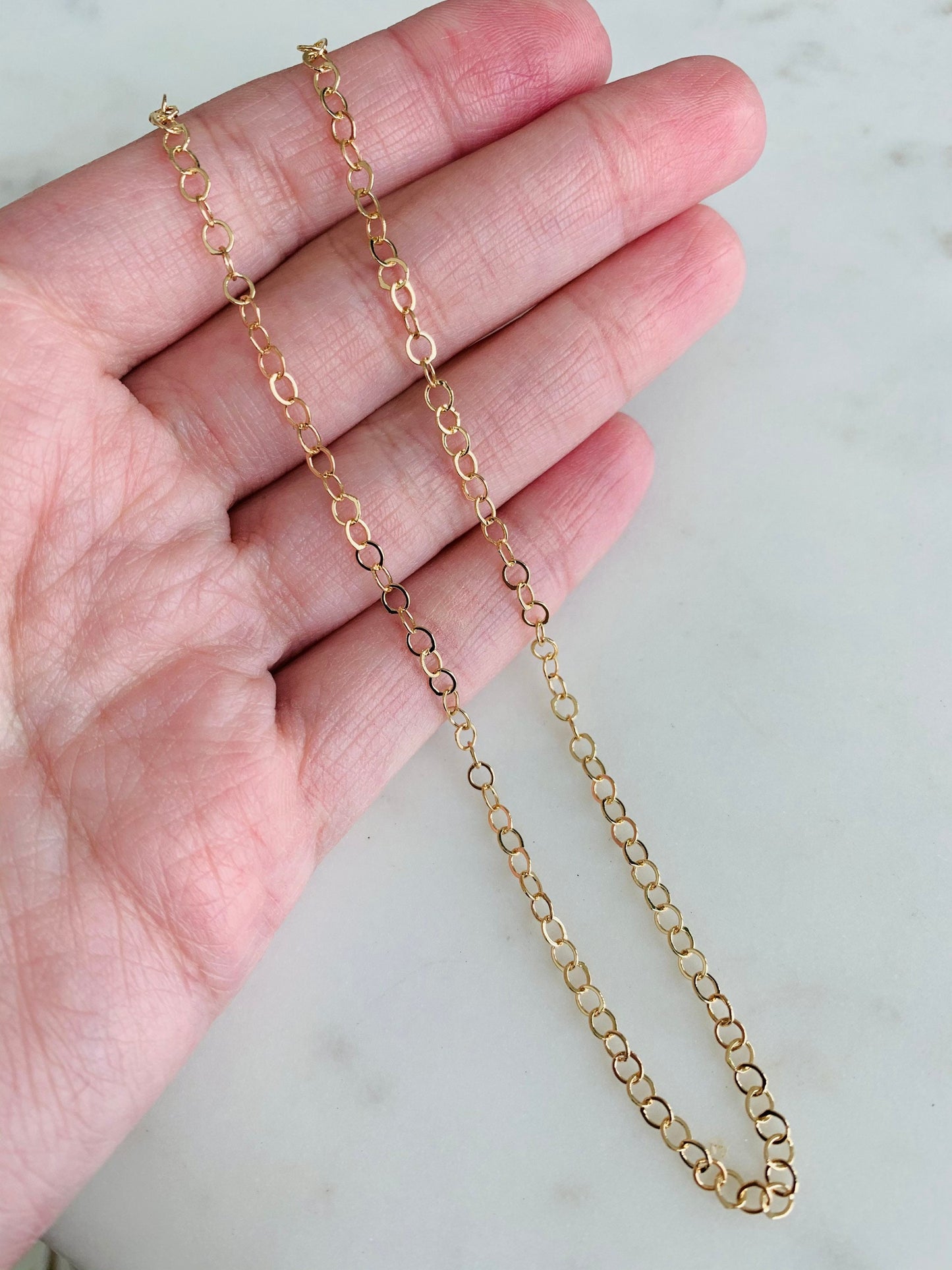 Gold Filled 2mm Cable Link Necklace