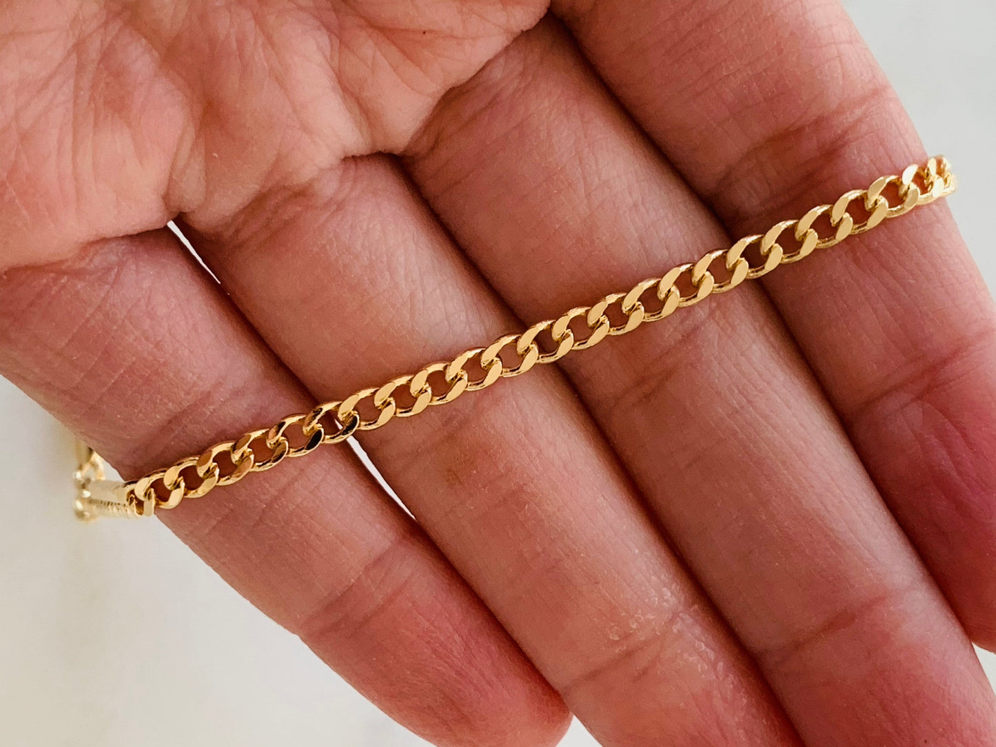 Gold Filled 4mm Curb Bracelet